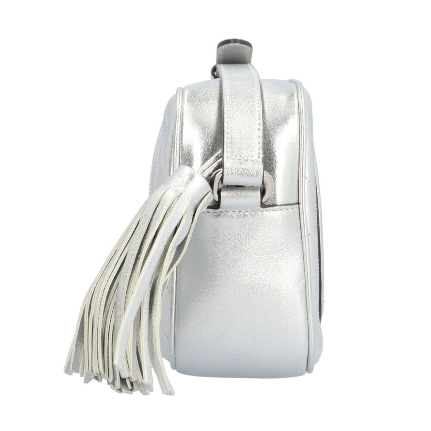 Gucci Silver Leather Shoulder Bag