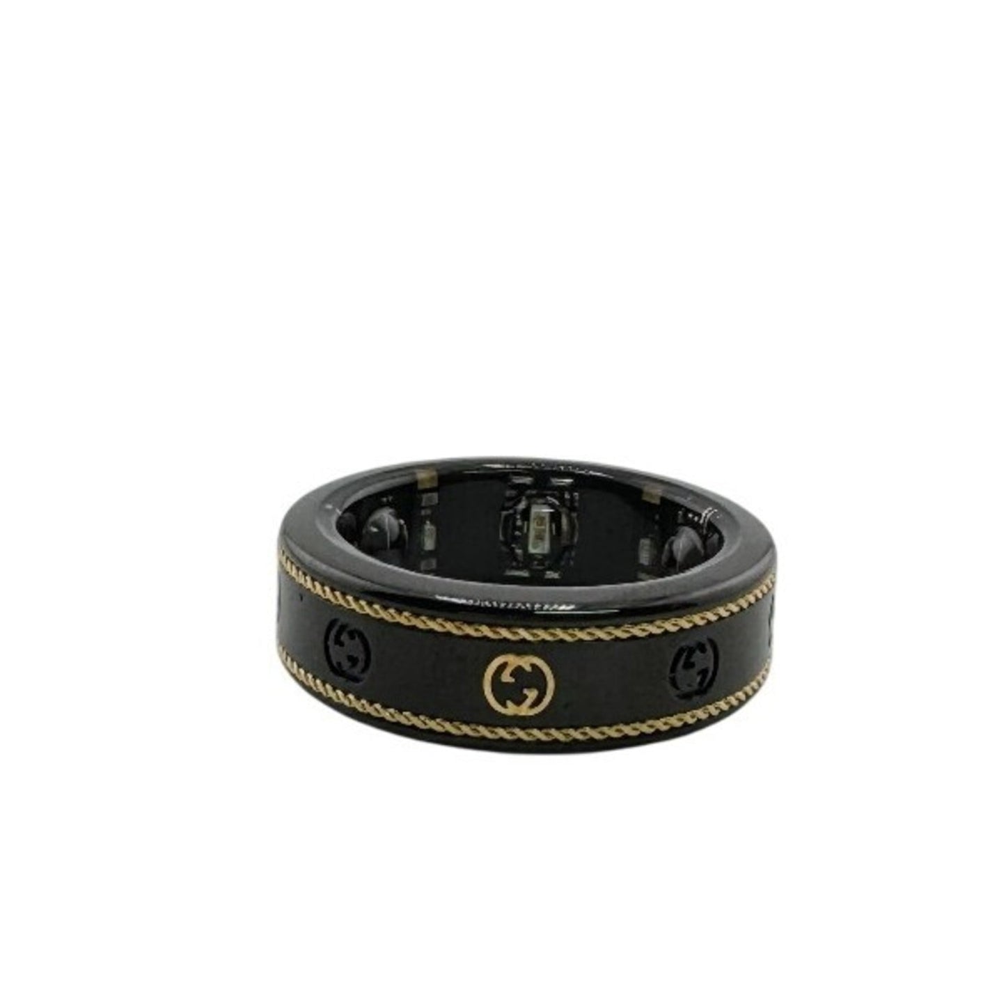 Gucci Gold Black Titanium Band Ring