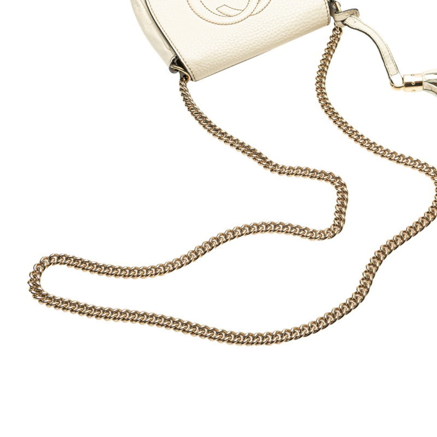 Gucci Soho Ivory White Leather Shoulder Bag