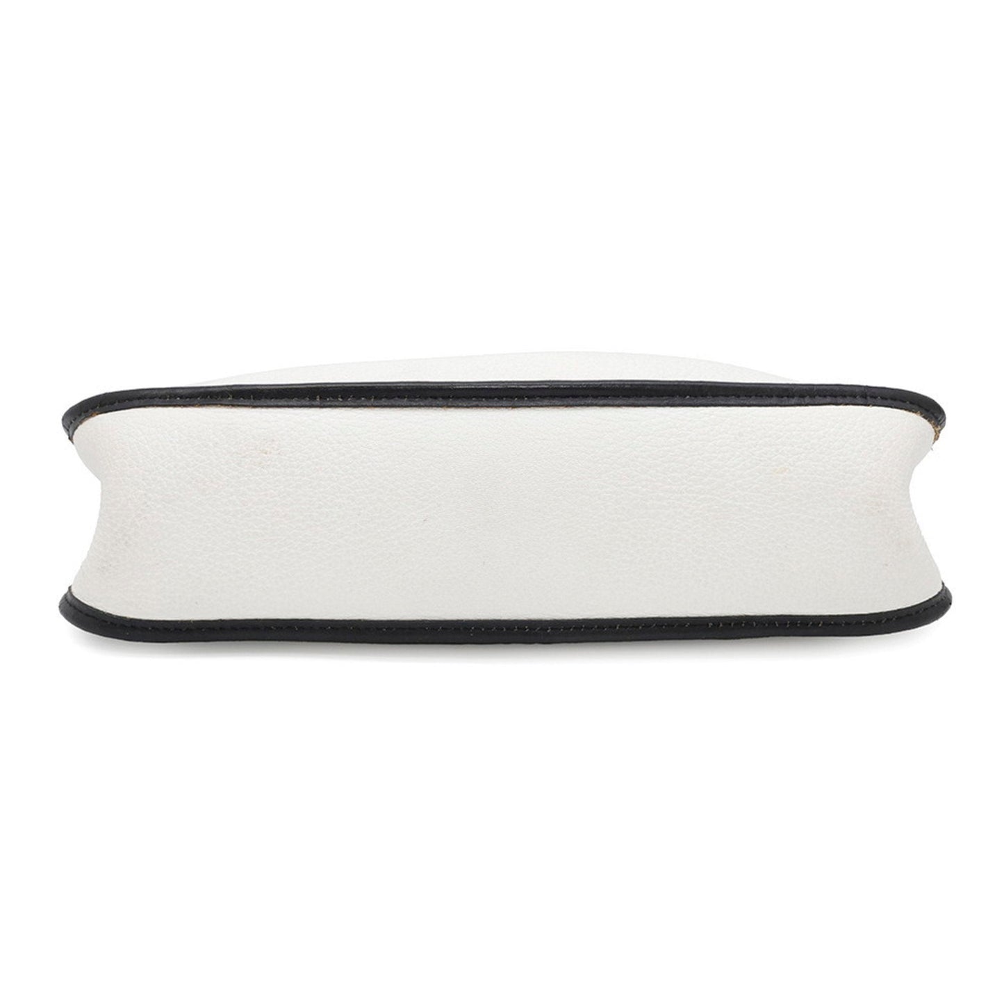 Hermes Vespa Taurillon Clemence Shoulder Bag Leather Black White