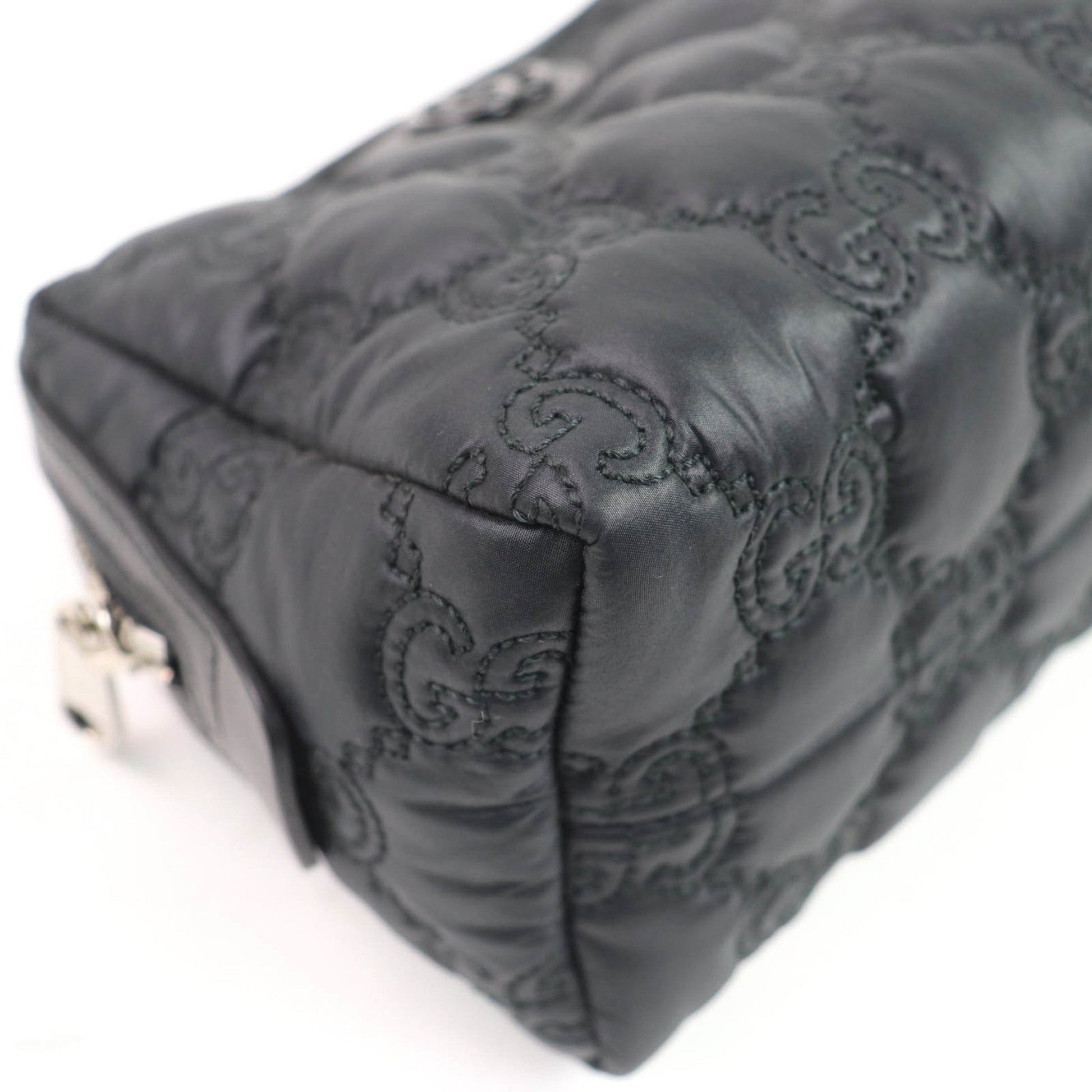 Gucci Black Purple Nylon Pouch