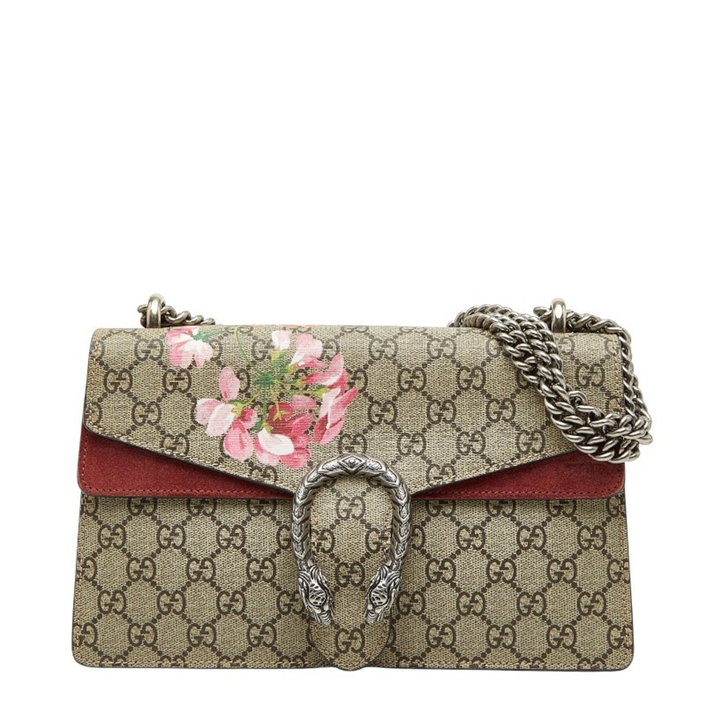 Gucci Beige Red Color Pvc Suede Shoulder Bag