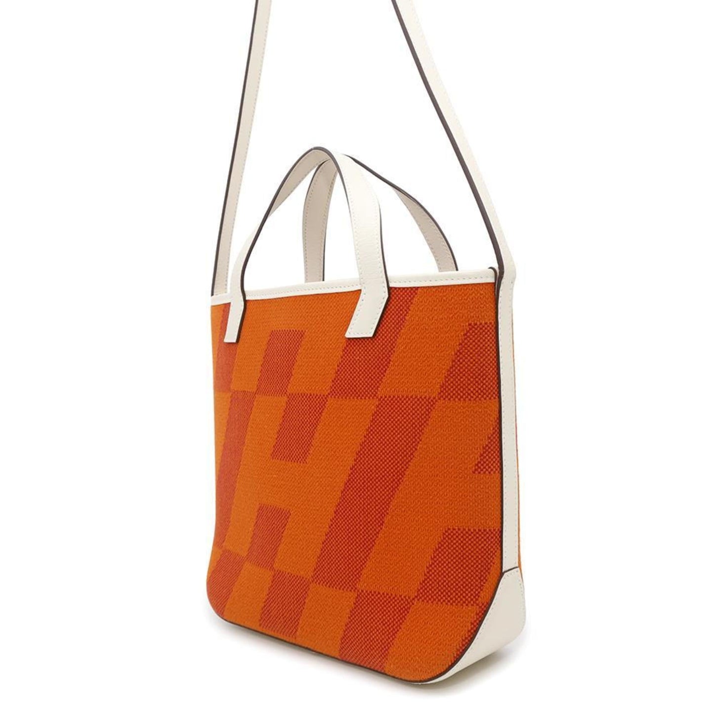 Hermes Kara Feu Swift Toile Tote Bag Leather