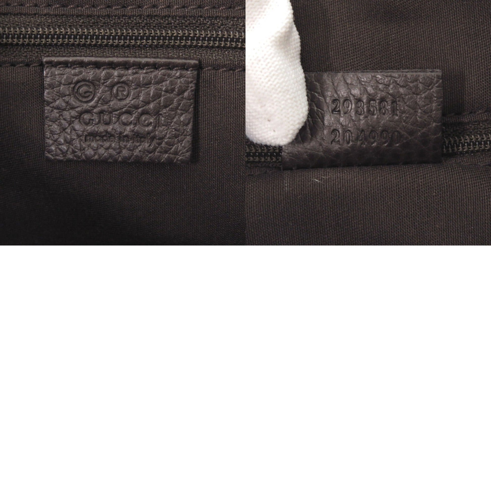 Gucci Dark Brown Leather Handbag Shoulder Bag
