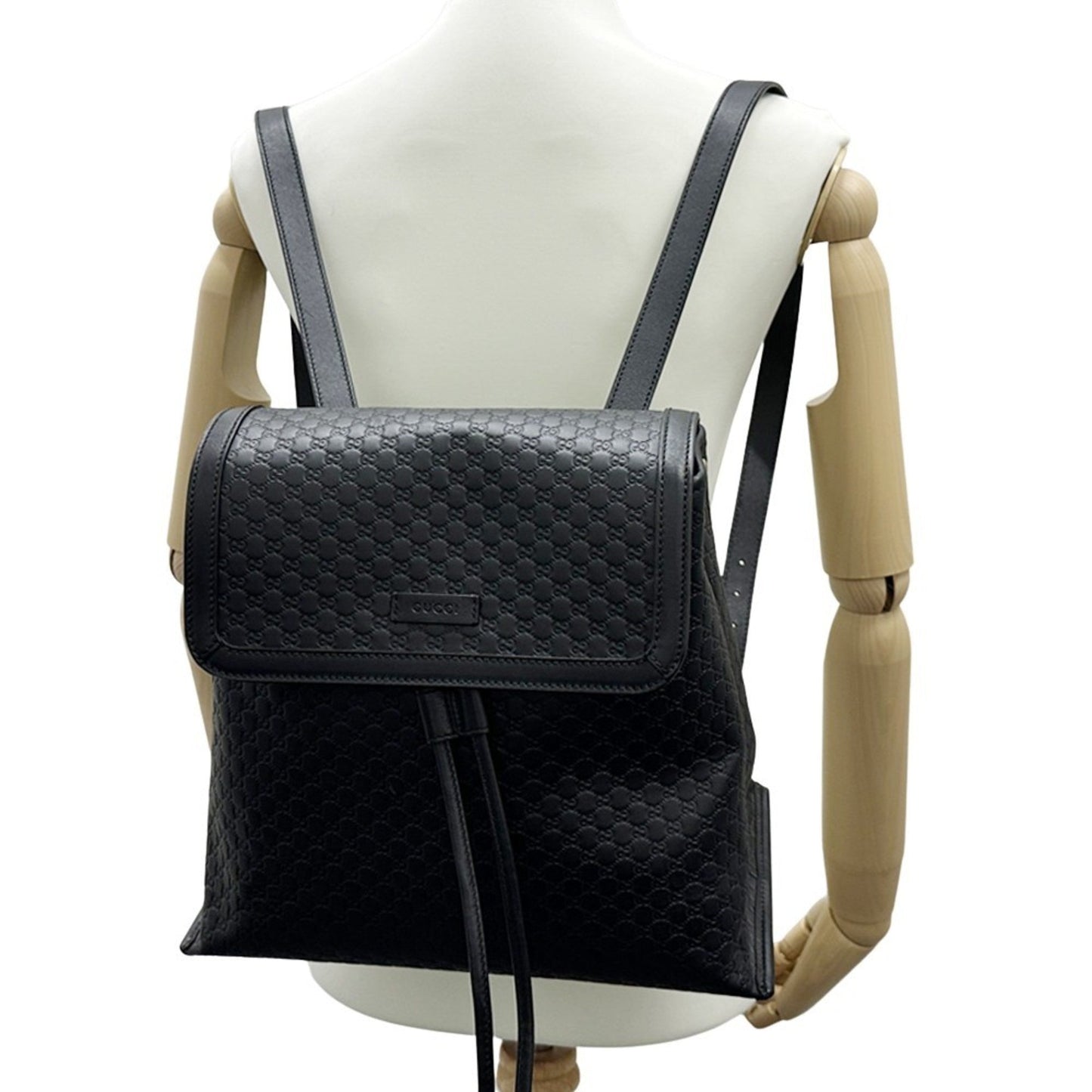 Gucci Black Leather Backpack