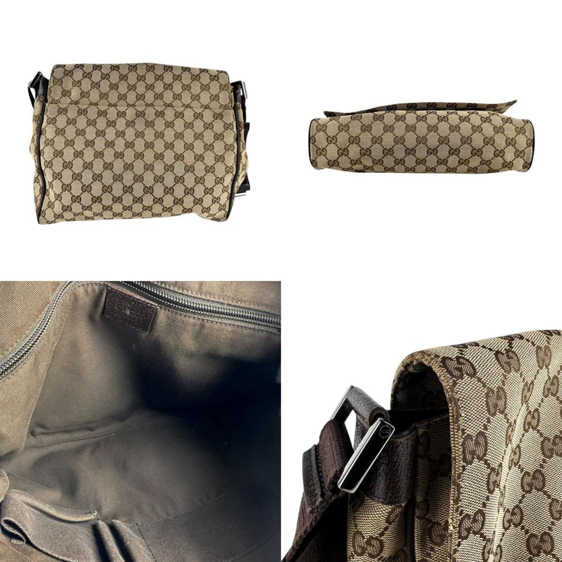 Gucci Brown Gg Canvas Shoulder Bag