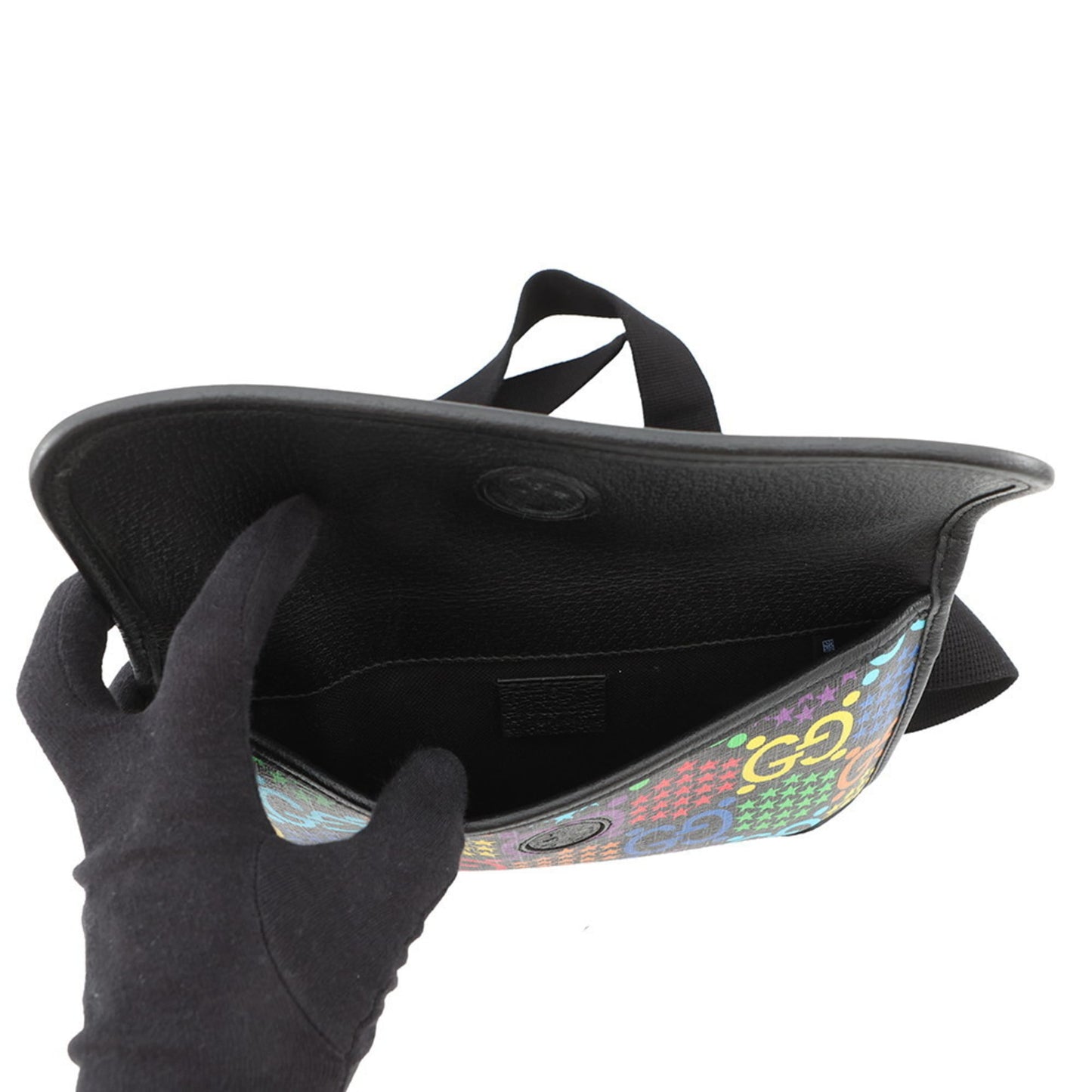 Gucci Black Multi-Color Pvc Sling Bag