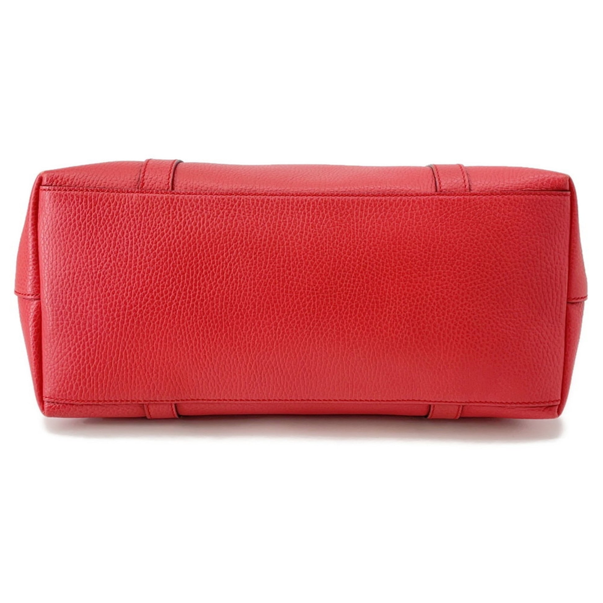 Gucci Red Brown Leather Shoulder Bag Tote Bag
