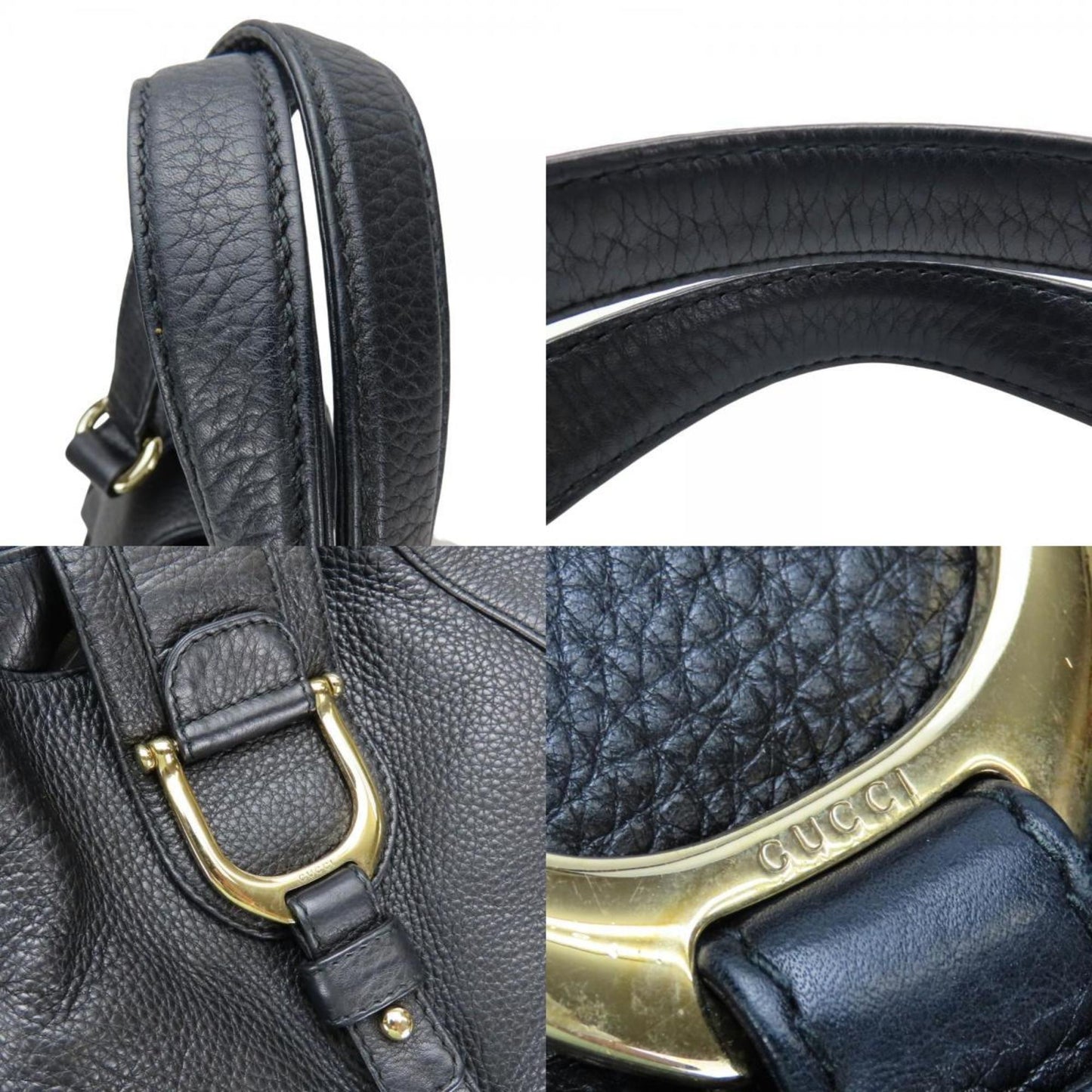 Gucci Black Leather Tote Bag