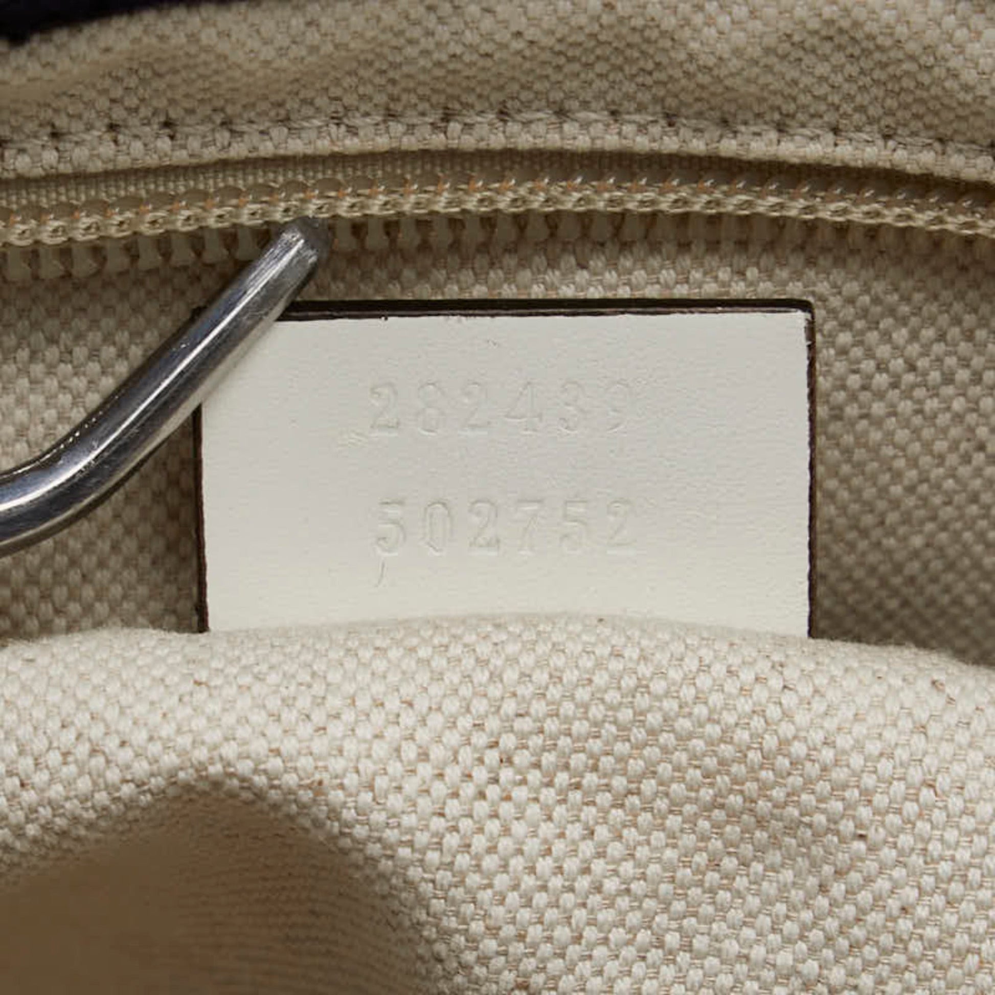 Gucci Multi-Color Navy Canvas Leather Handbag Tote Bag