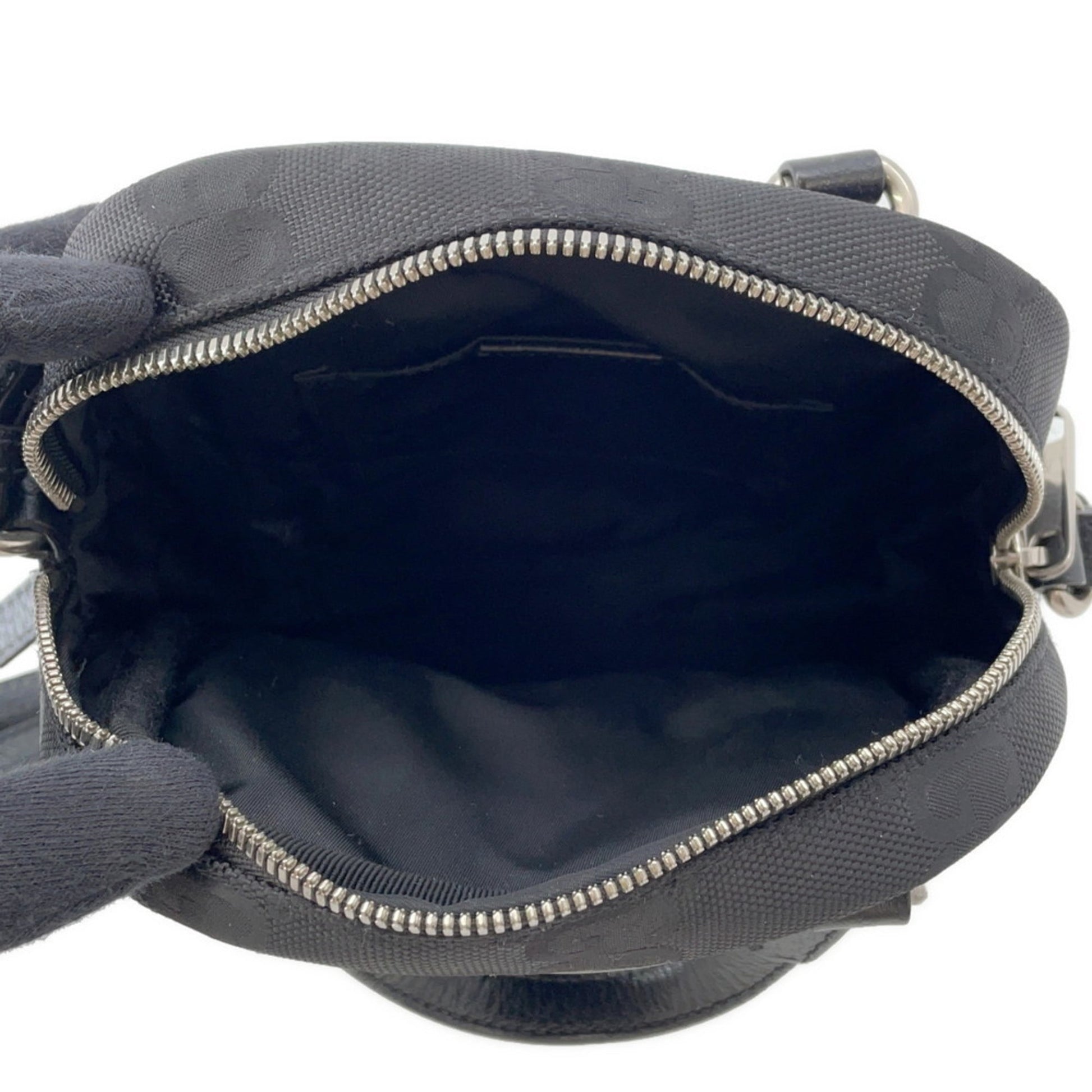 Gucci Black Nylon Leather Handbag Shoulder Bag