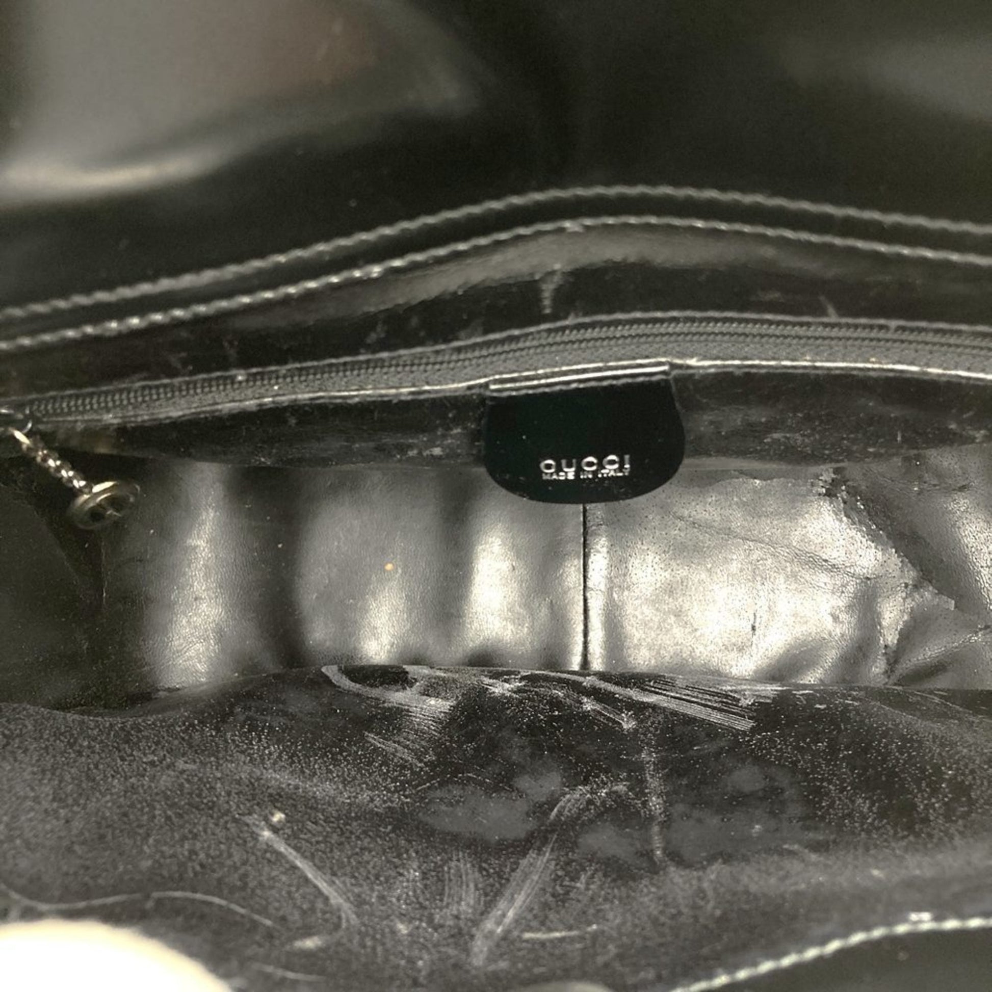 Gucci Black Leather Handbag Shoulder Bag