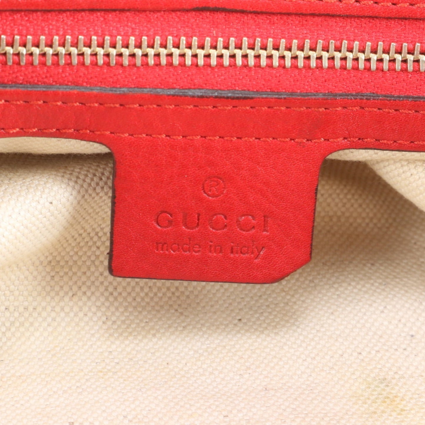 Gucci Red Color Leather Shoulder Bag