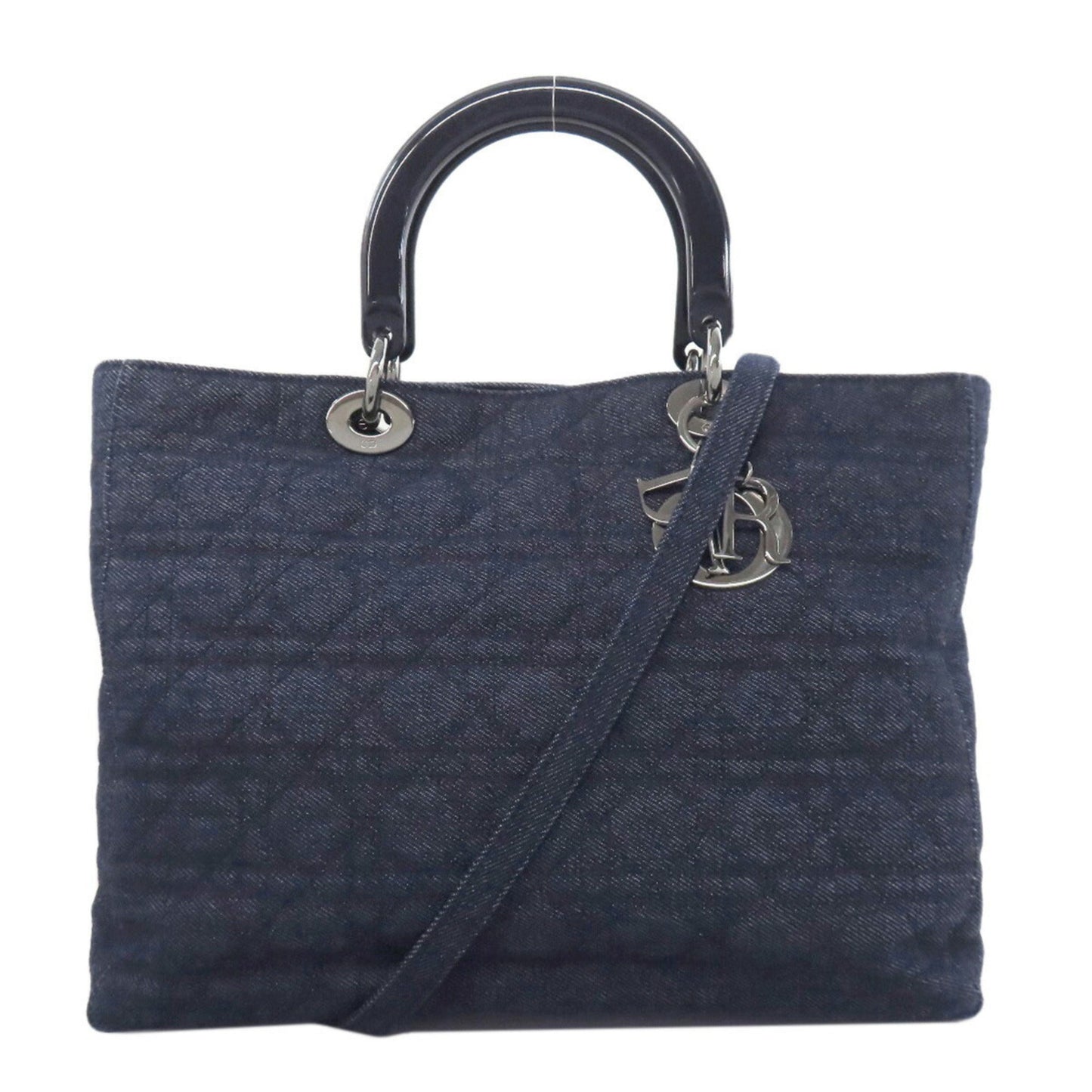 Dior Handbag Christian 2 Denim Blue Navy