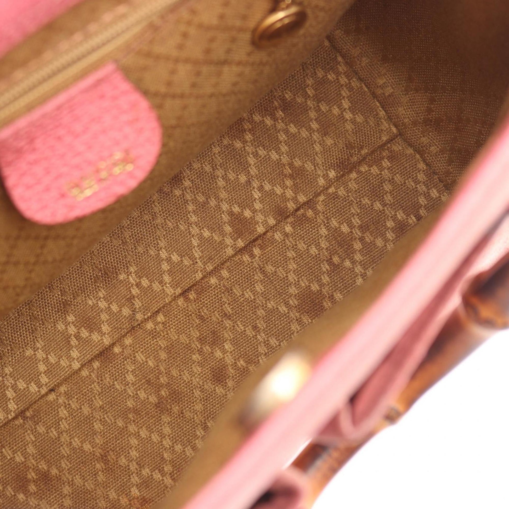 Gucci Pink Suede Leather Handbag