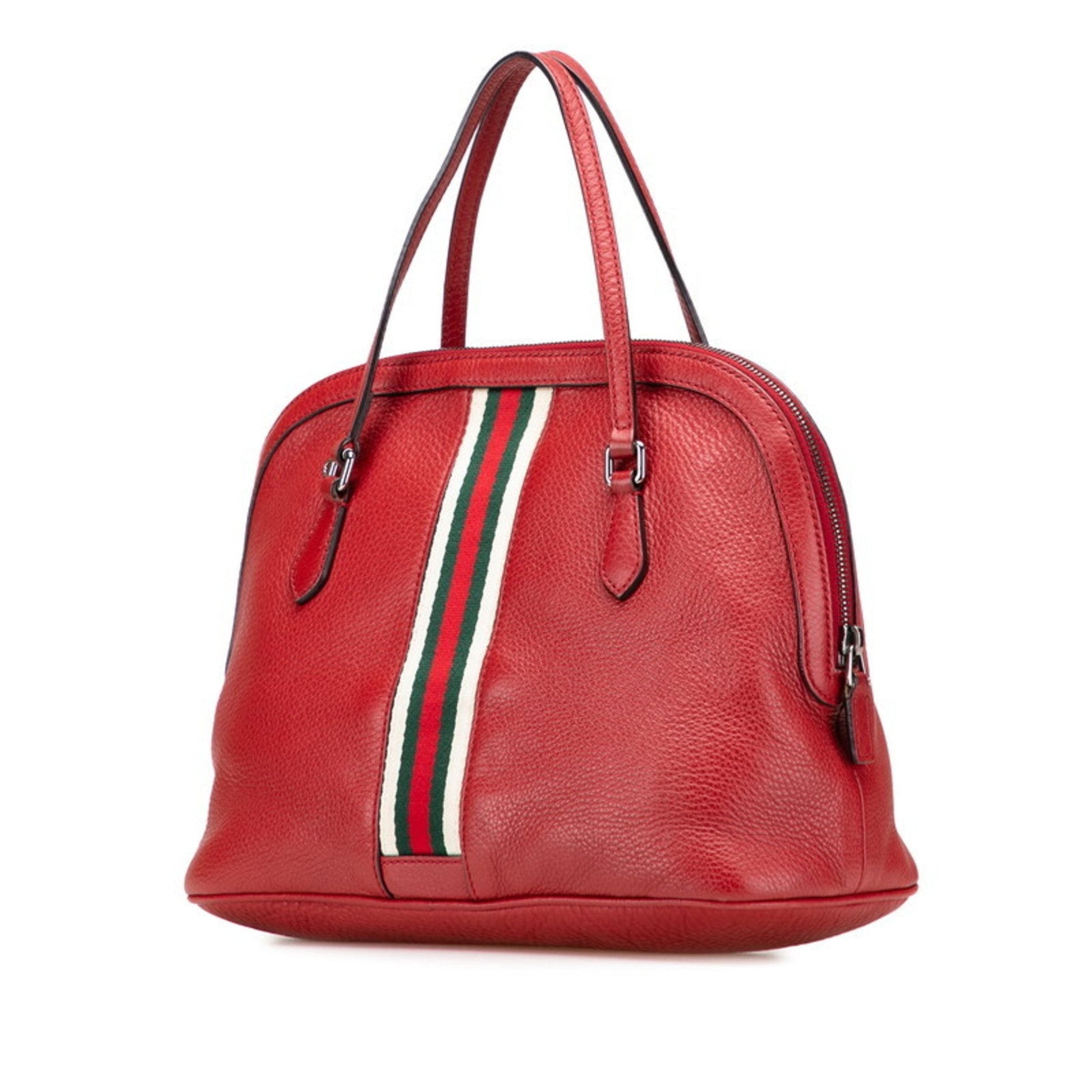 Gucci Red Color Leather Handbag Shoulder Bag