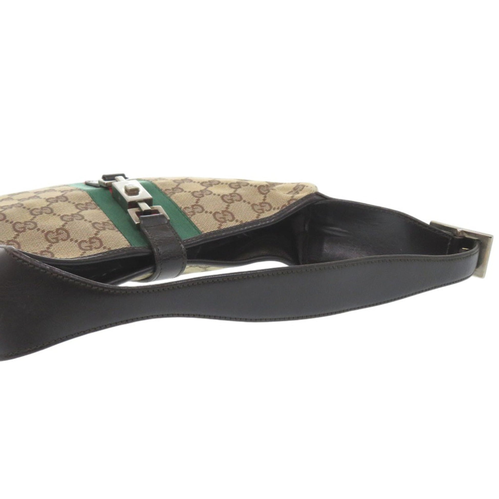 Gucci Beige Gg Canvas Leather Handbag Shoulder Bag