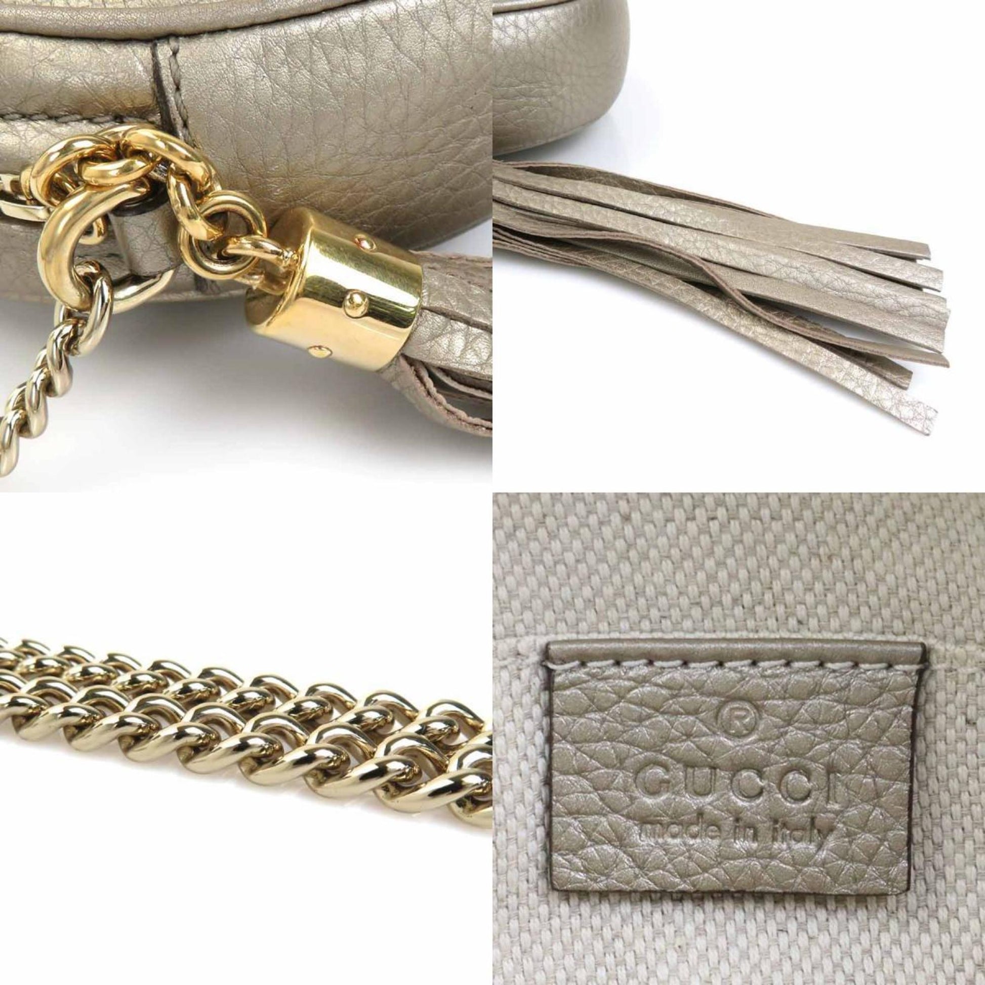 Gucci Gold Leather Shoulder Bag