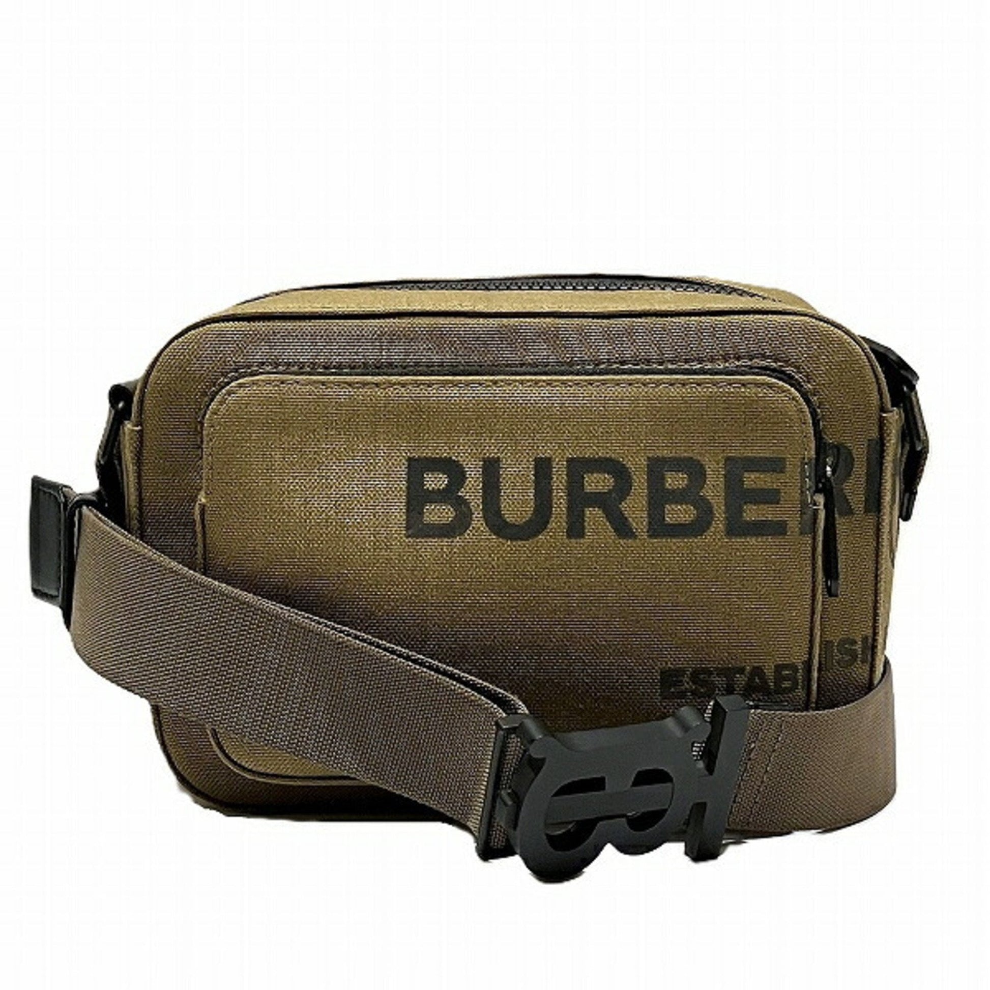 Burberry Khaki Shoulder Bag Sling Bag Canvas