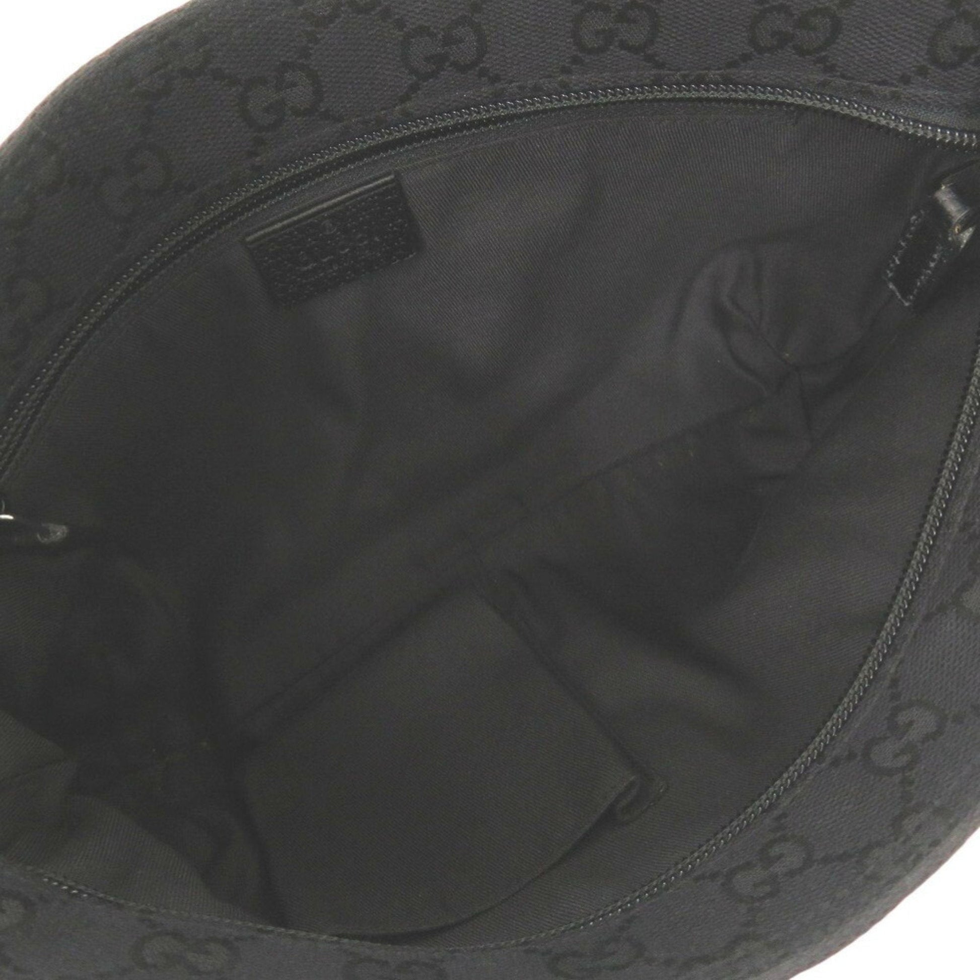 Gucci Black Green Red Color Gg Canvas Leather Shoulder Bag