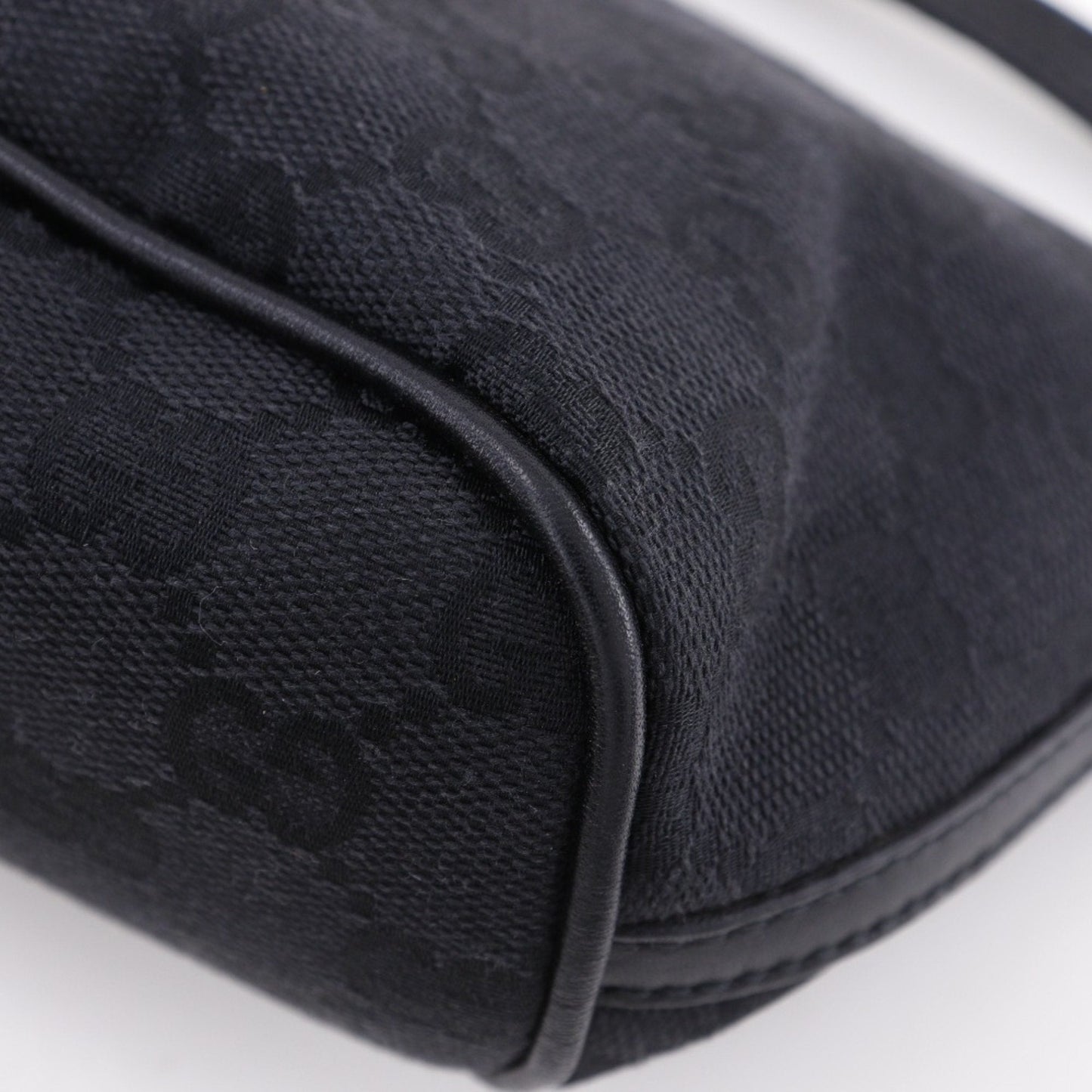 Gucci Black Gg Canvas Handbag