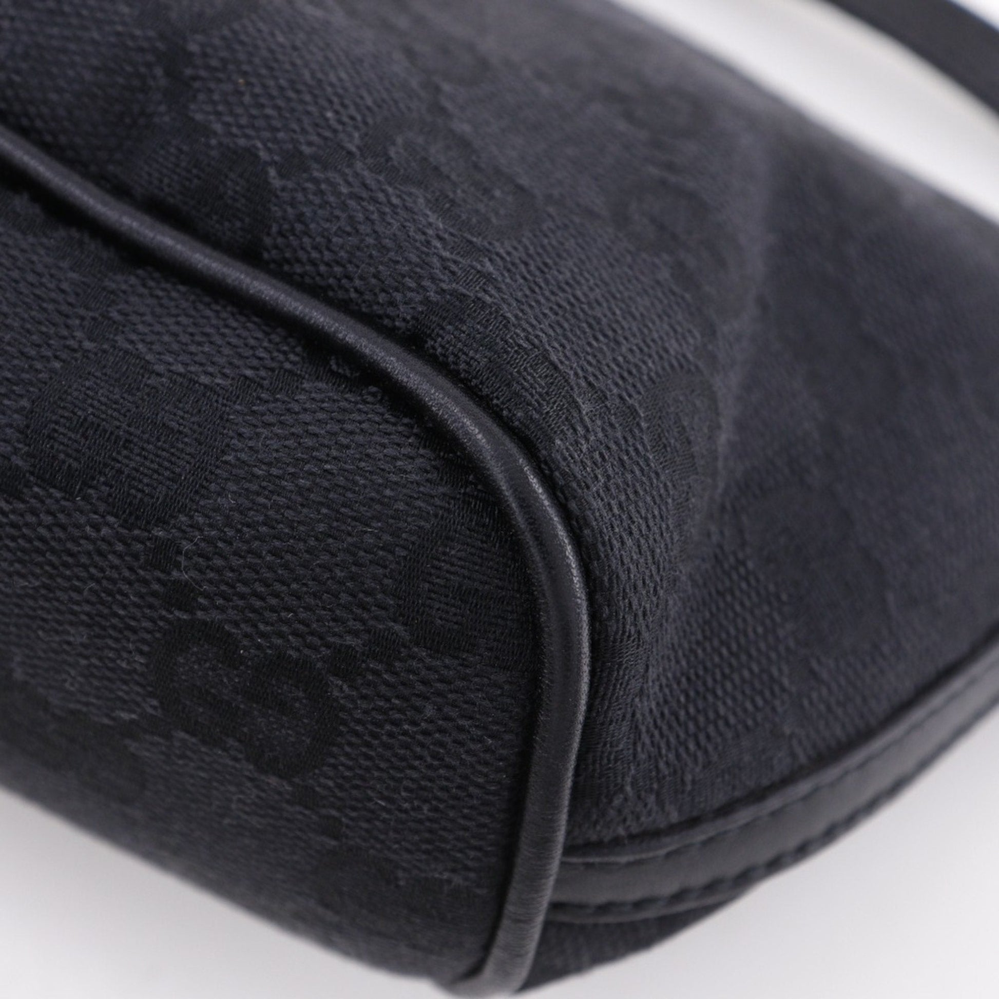 Gucci Black Gg Canvas Handbag
