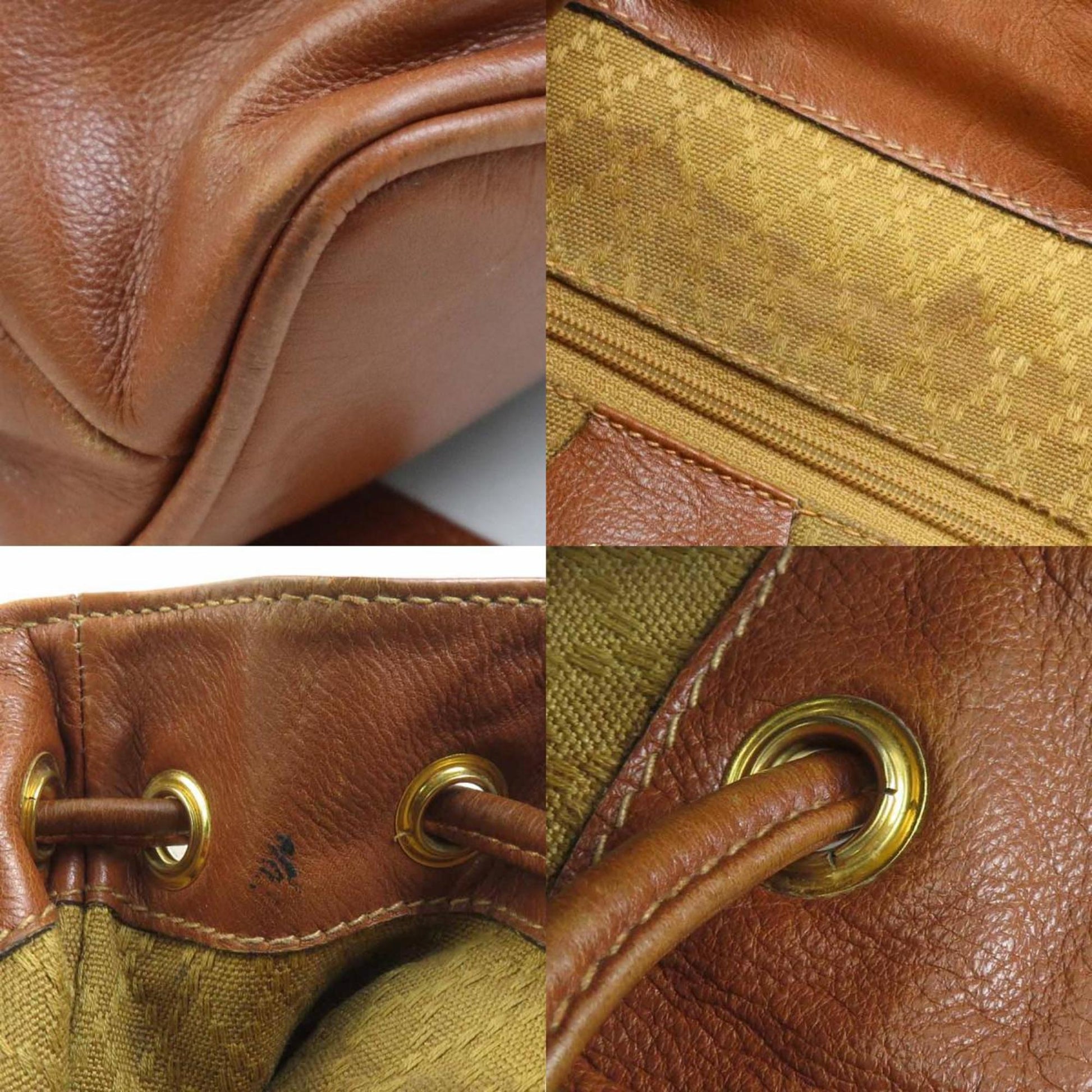 Gucci Brown Leather Backpack