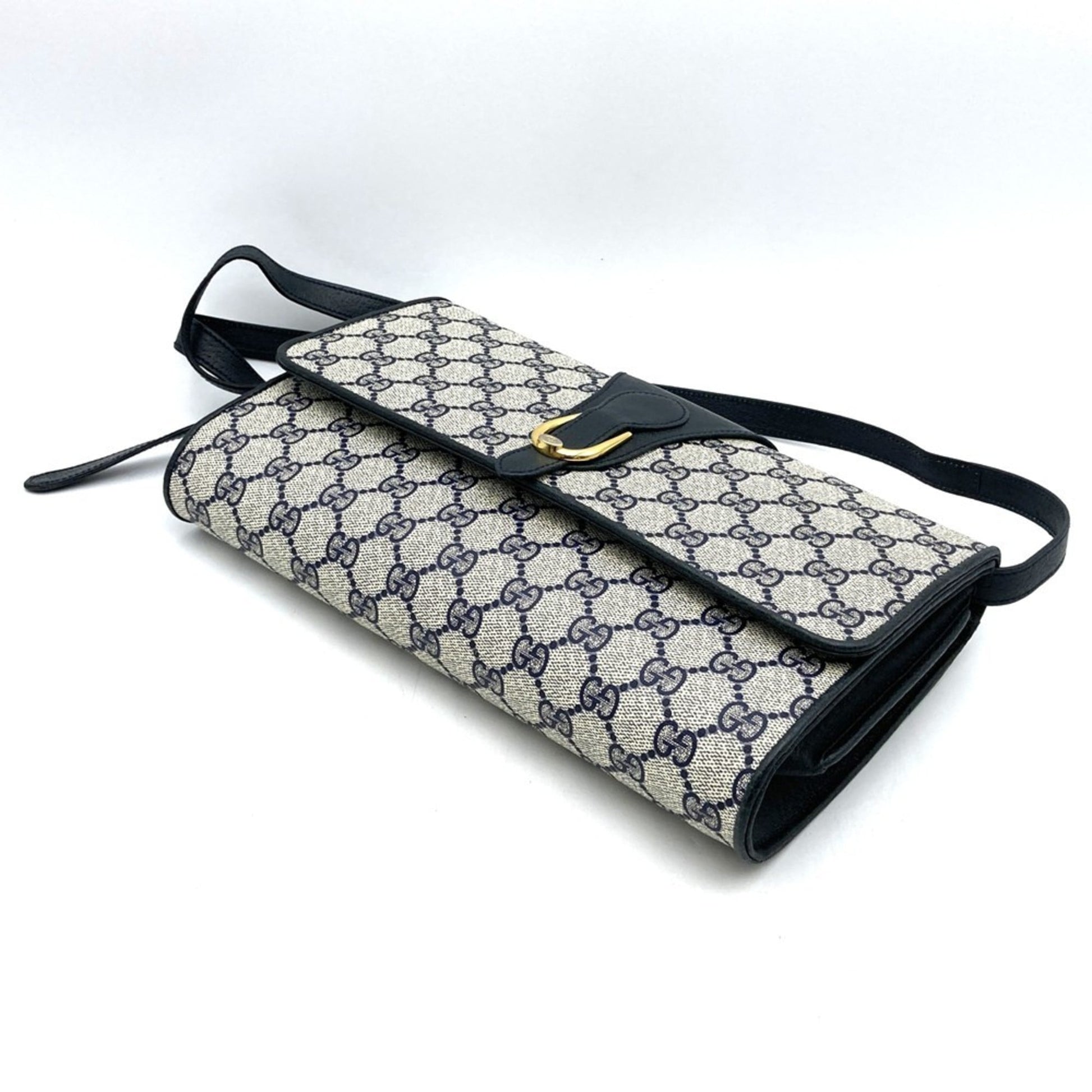Gucci Navy Gg Supreme Shoulder Bag
