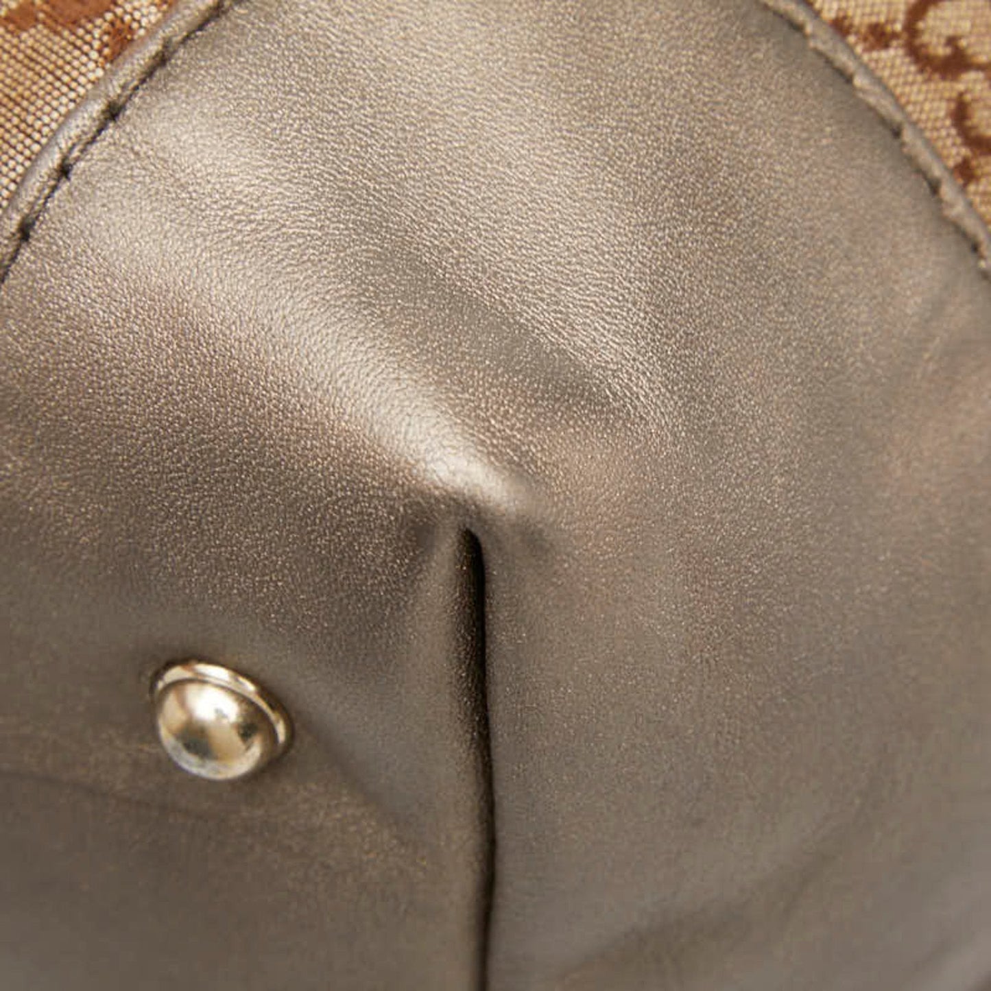 Gucci Brown Canvas Leather Shoulder Bag