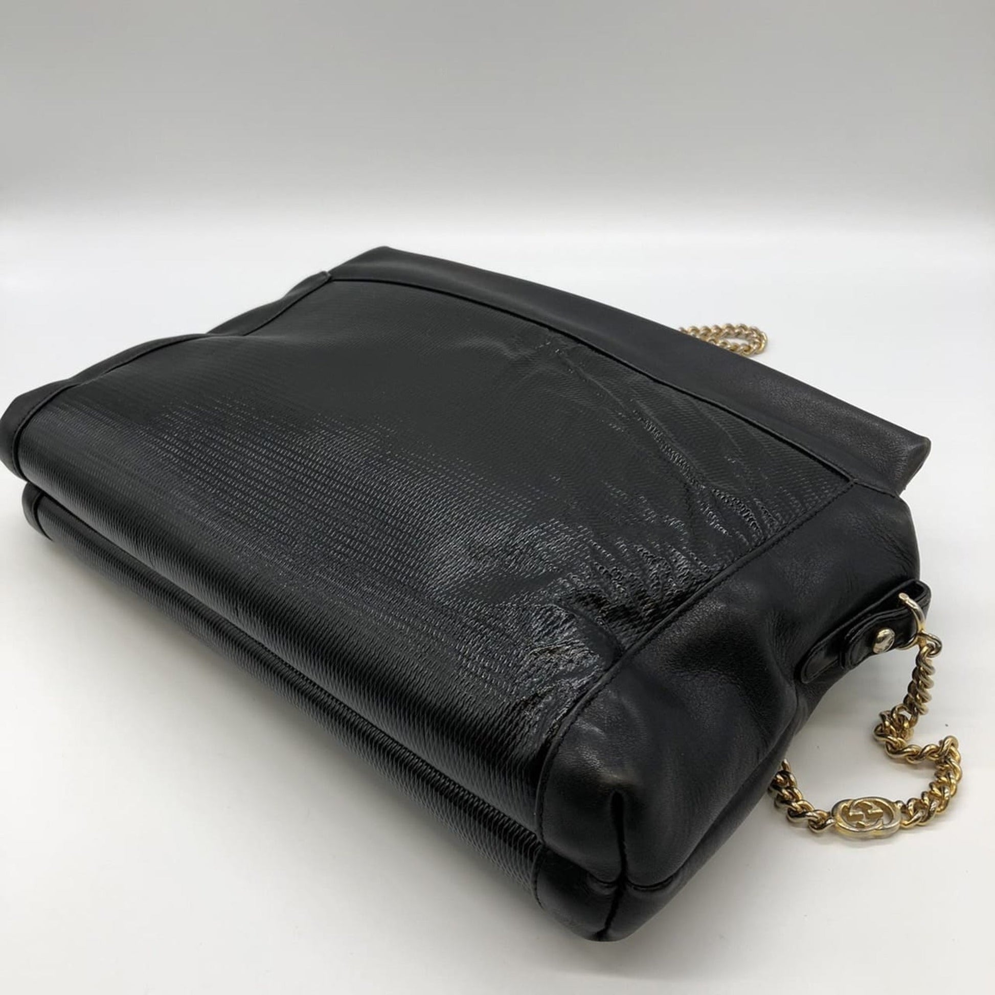 Gucci Black Leather Shoulder Bag