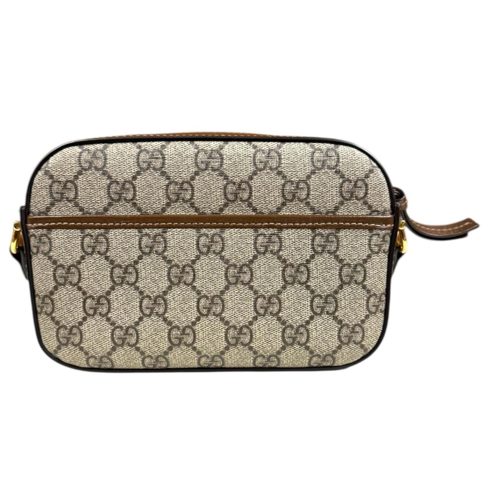 Gucci Horsebit Brown Gg Supreme Shoulder Bag