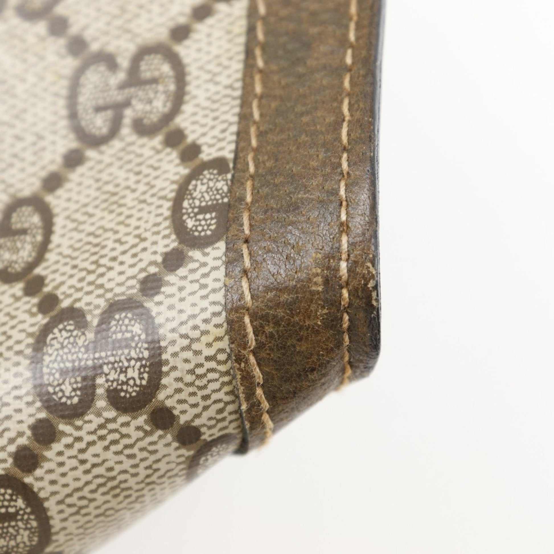 Gucci Brown Gg Plus Leather Clutch Bag Pouch