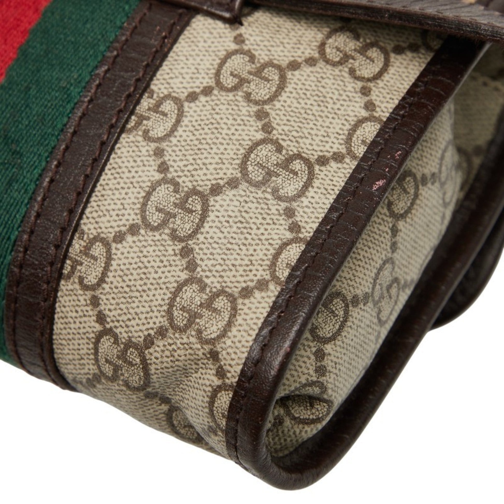 Gucci Sherry Line Beige Multi-Color Pvc Leather Sling Bag