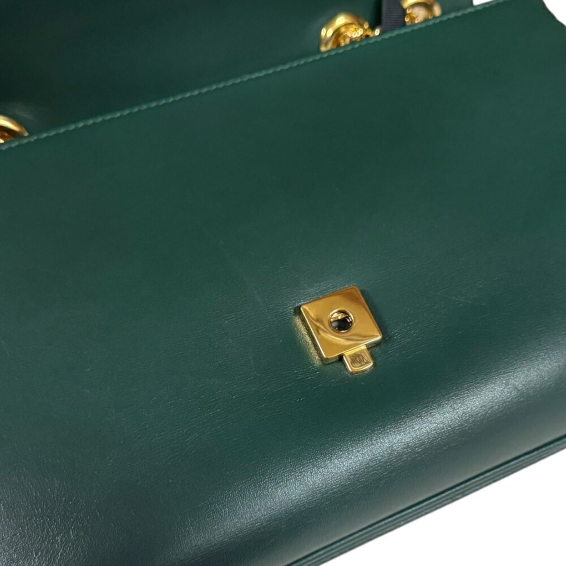 Gucci Green Leather Shoulder Bag