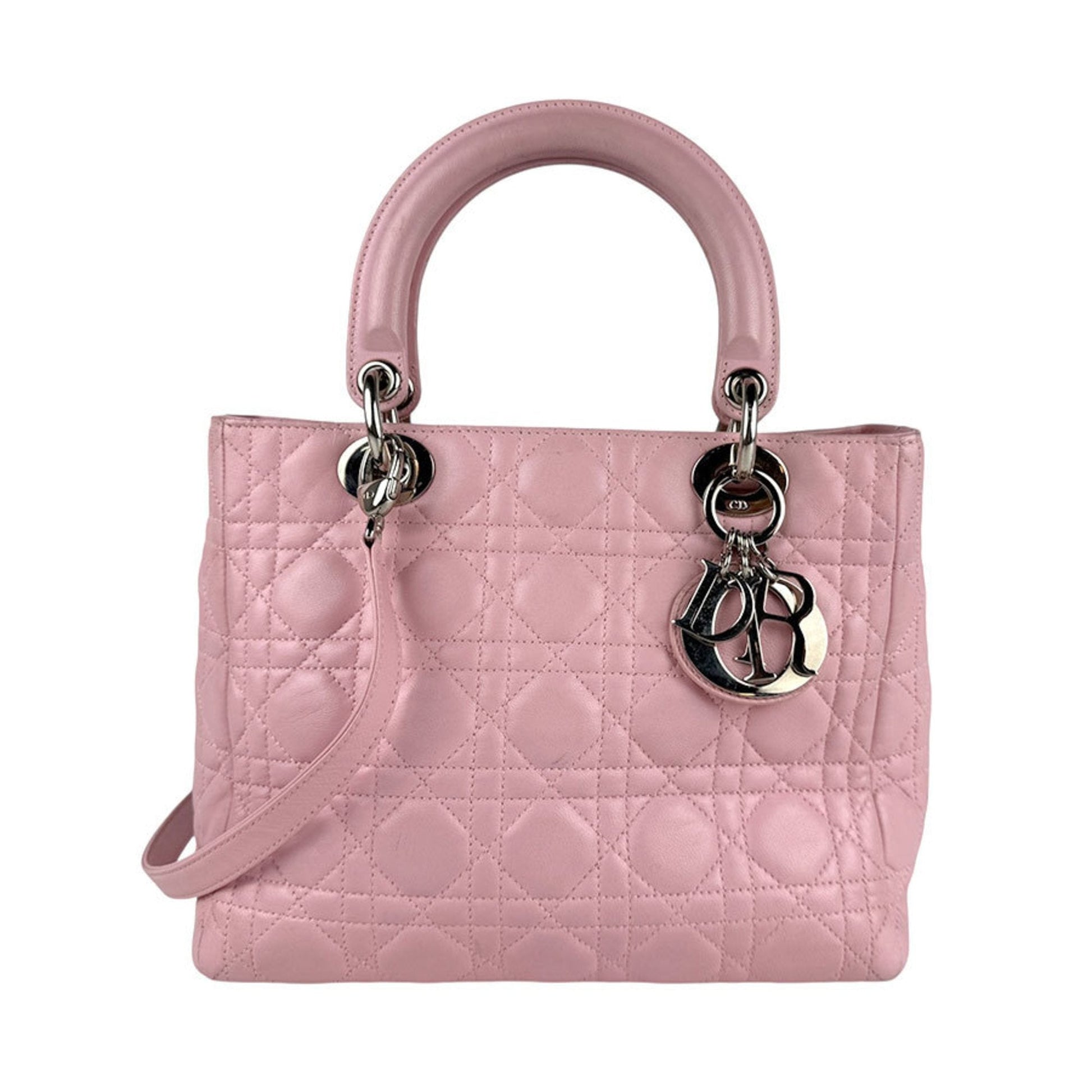 Dior Handbag Christian Shoulder Bag 9 Leather Pink
