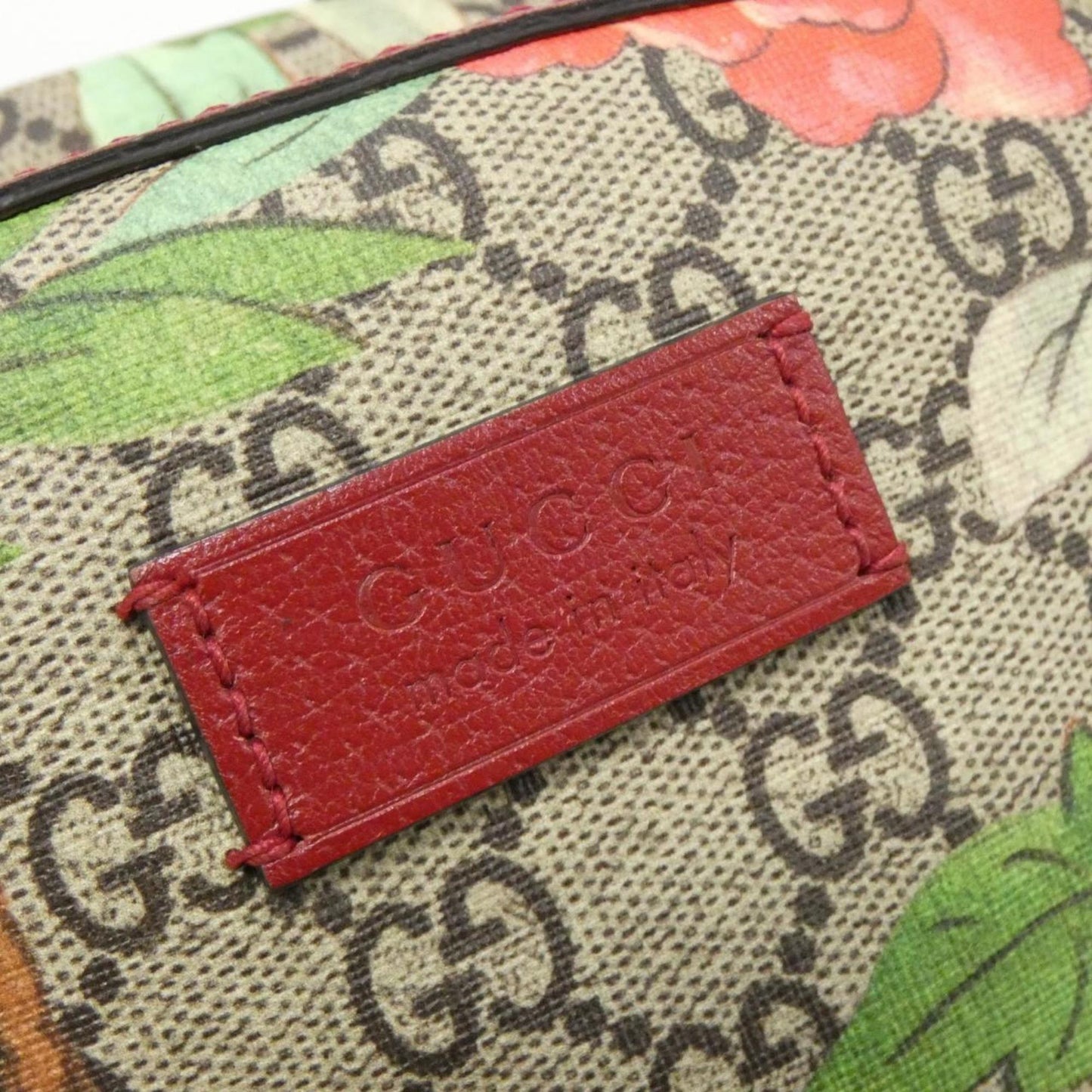 Gucci Beige Red Color Gg Supreme Backpack
