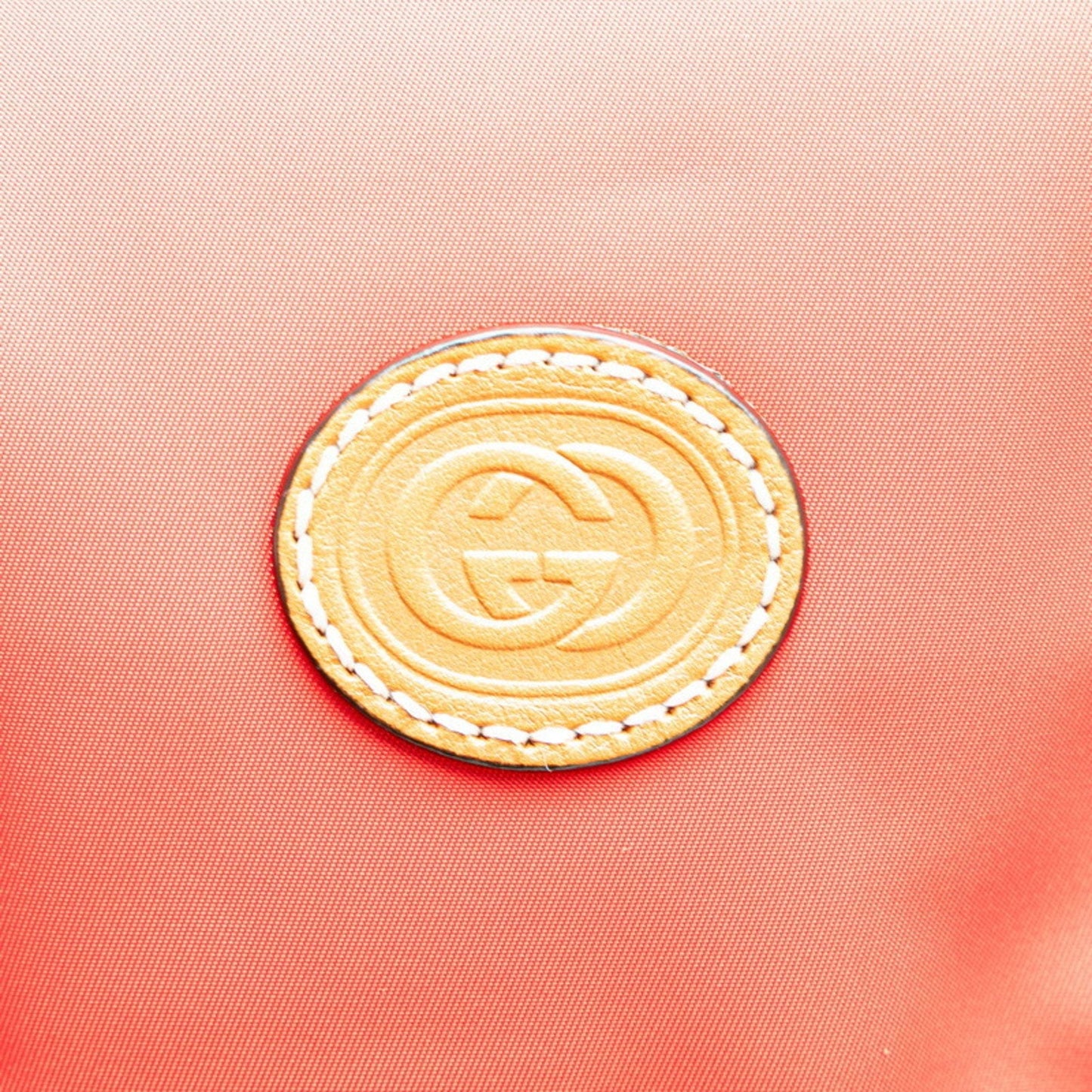 Gucci Beige Brown Red Color Nylon Leather Backpack