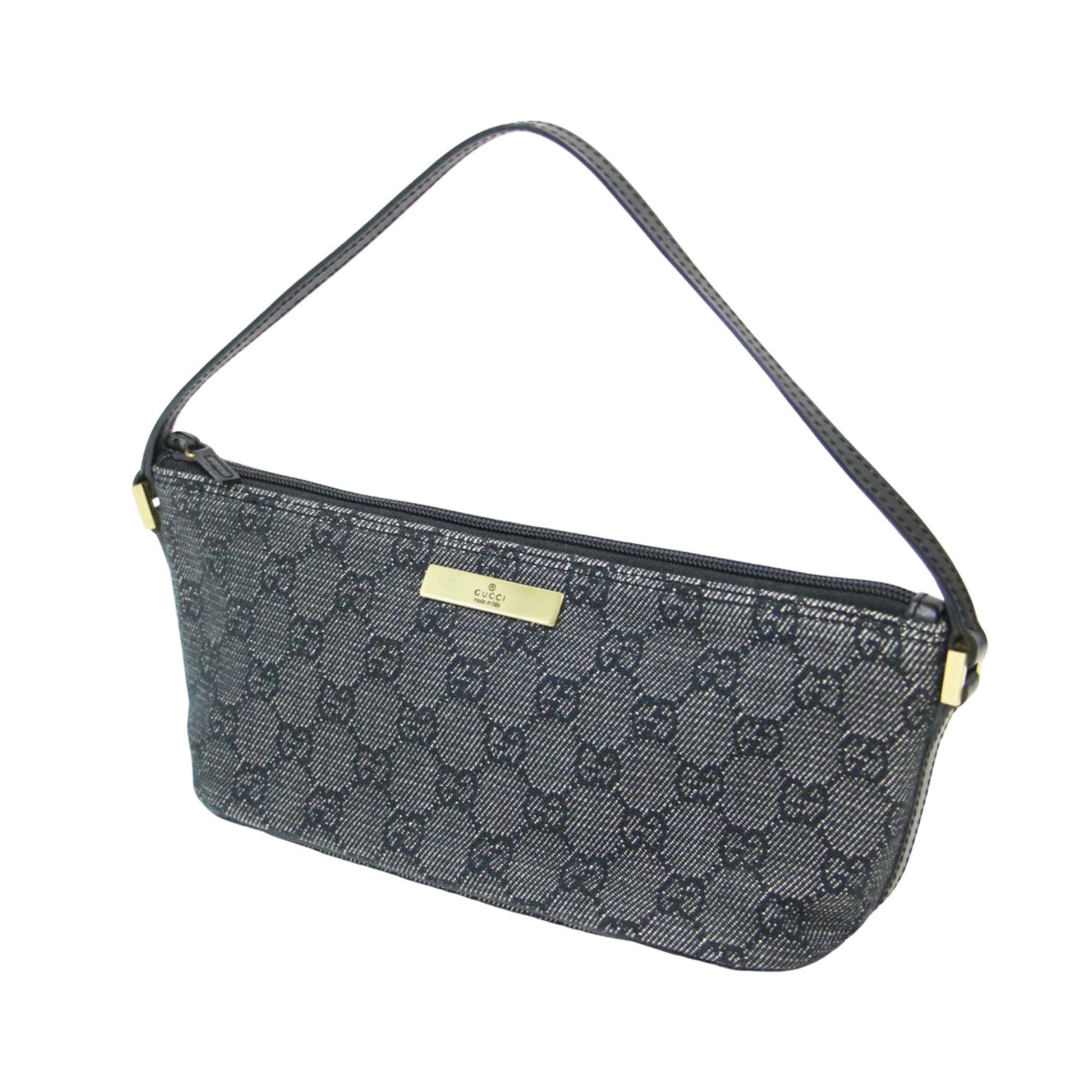 Gucci Black Gg Canvas Handbag