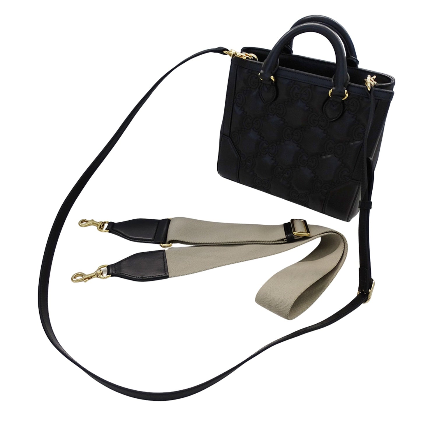 Gucci Black Leather Handbag Shoulder Bag