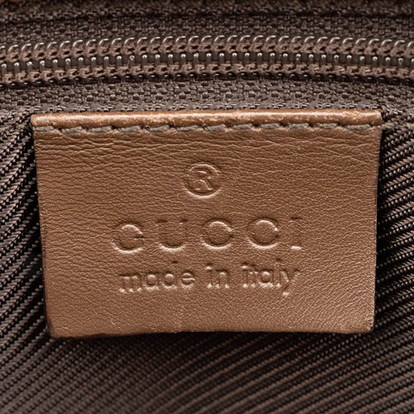 Gucci Gg Canvas Beige Brown Gg Canvas Leather Tote Bag