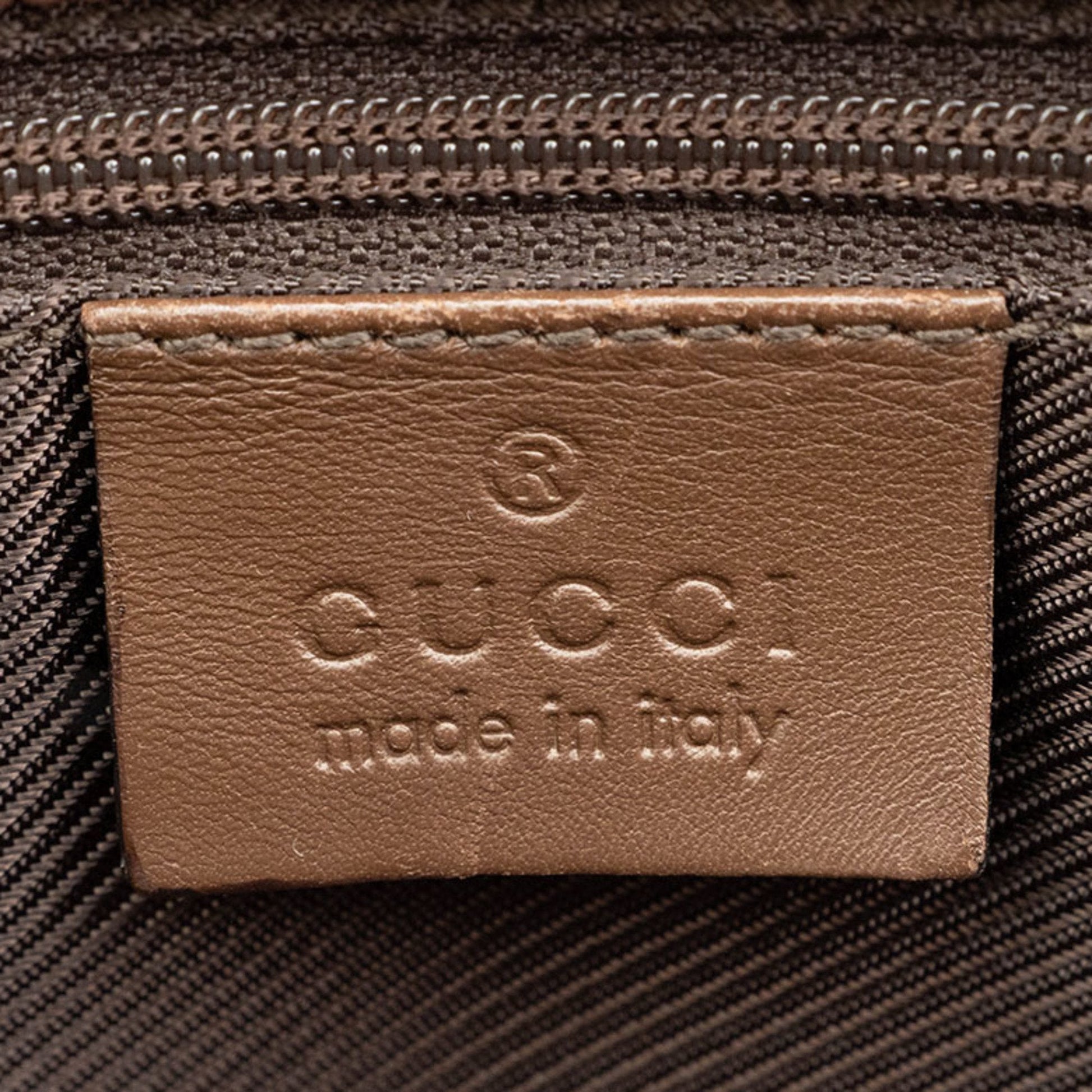 Gucci Gg Canvas Beige Brown Gg Canvas Leather Tote Bag