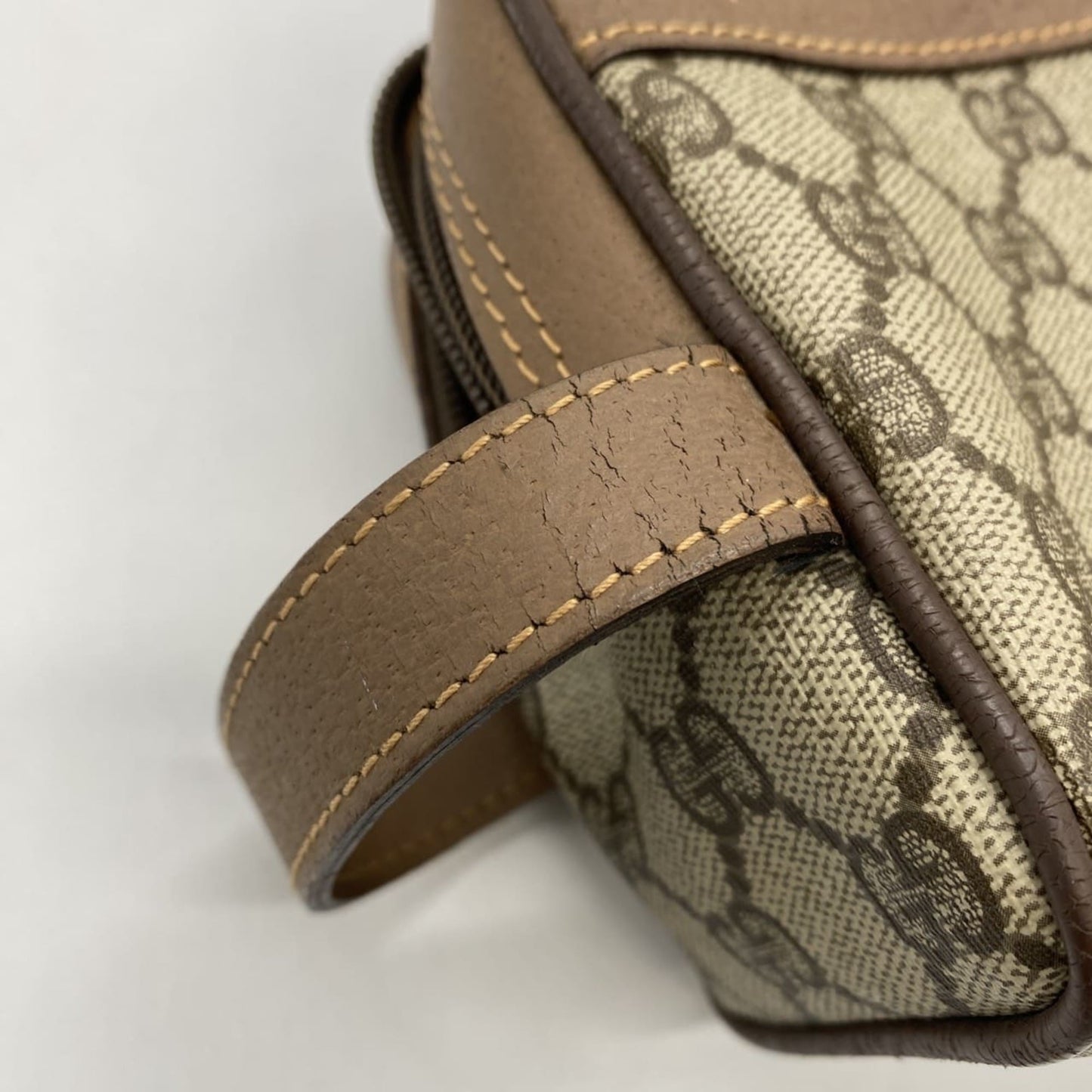 Gucci Brown Gg Supreme Pvc Pouch