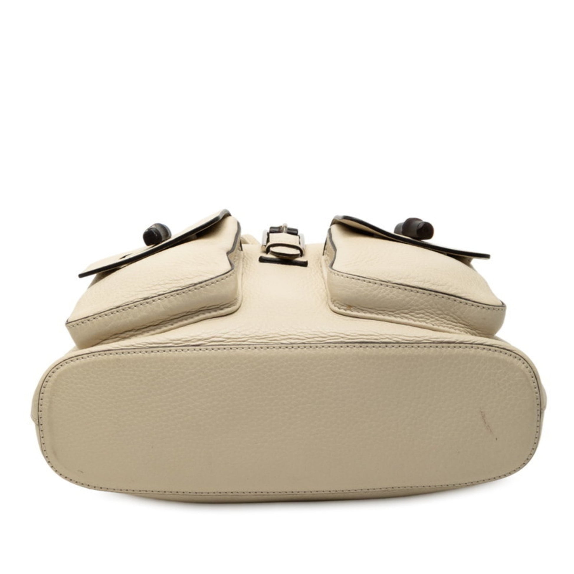 Gucci Ivory White Leather Backpack