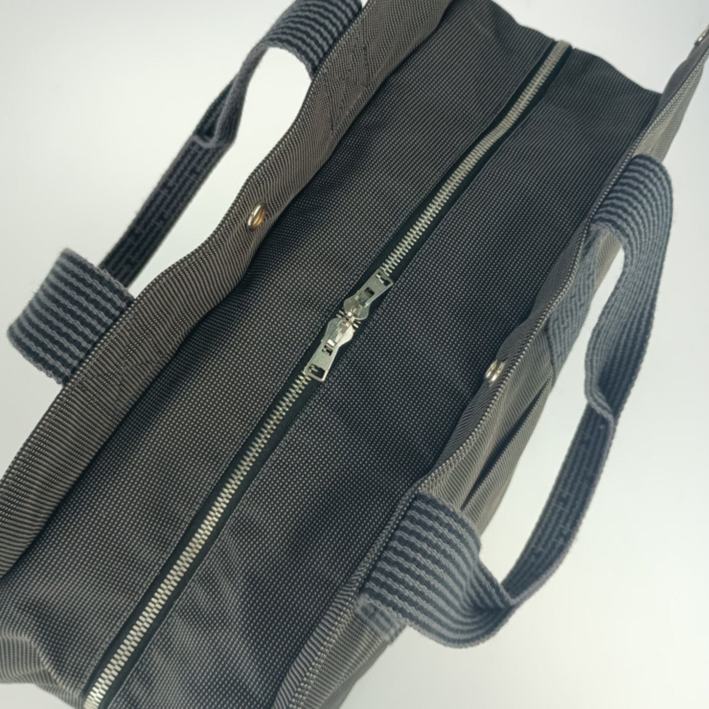 Hermes Her Line Handbag Tote Bag Canvas Gray Tote Bag 8