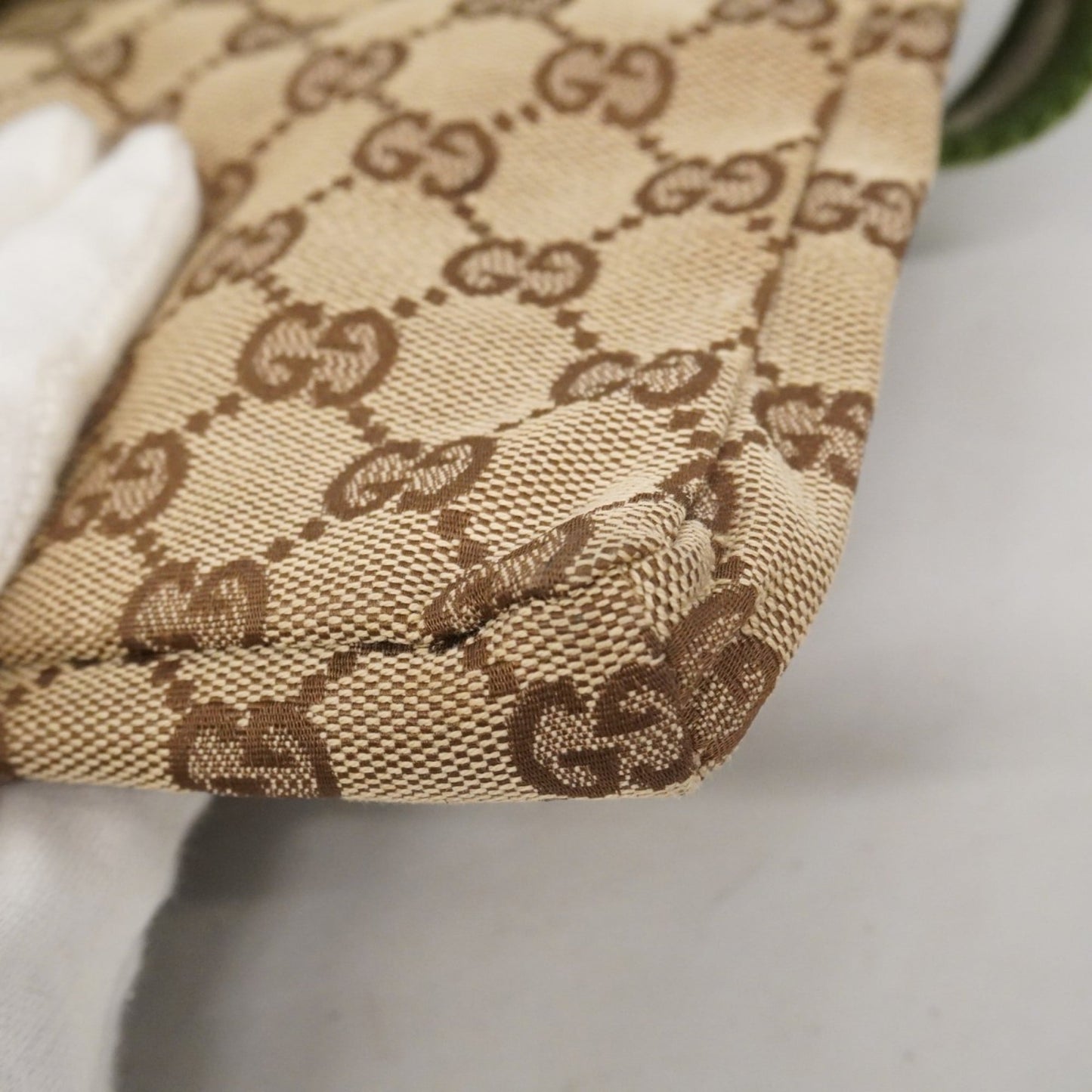 Gucci Brown Green Canvas Fanny Pack