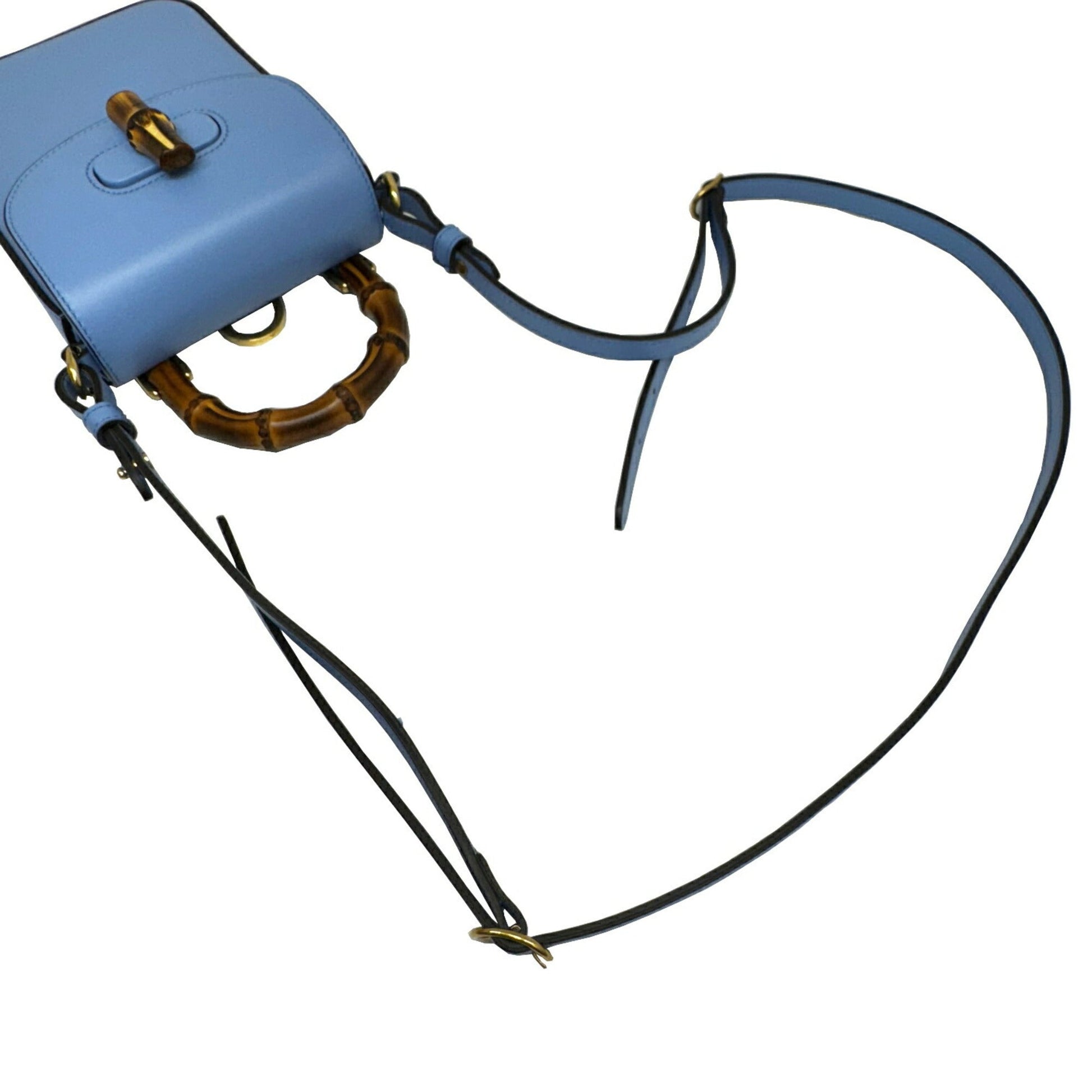 Gucci Light Blue Leather Handbag Shoulder Bag