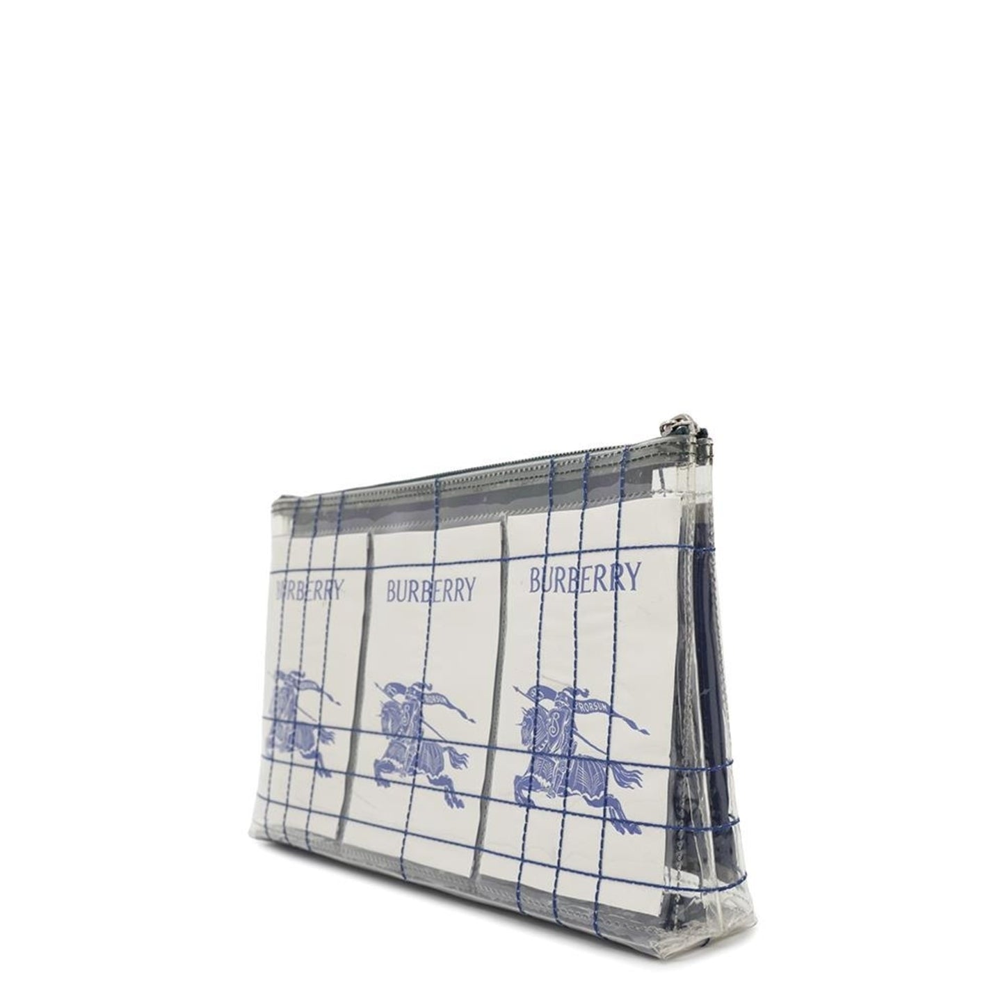 Burberry Clear Vinyl Clutch Bag White