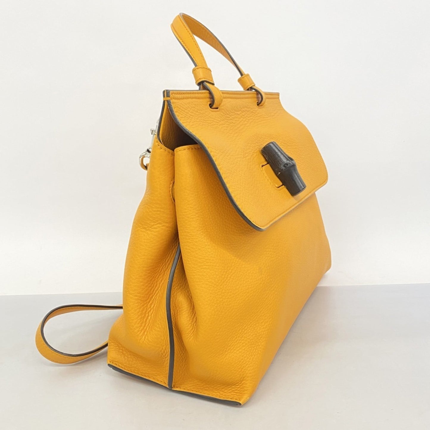 Gucci Orange Leather Handbag