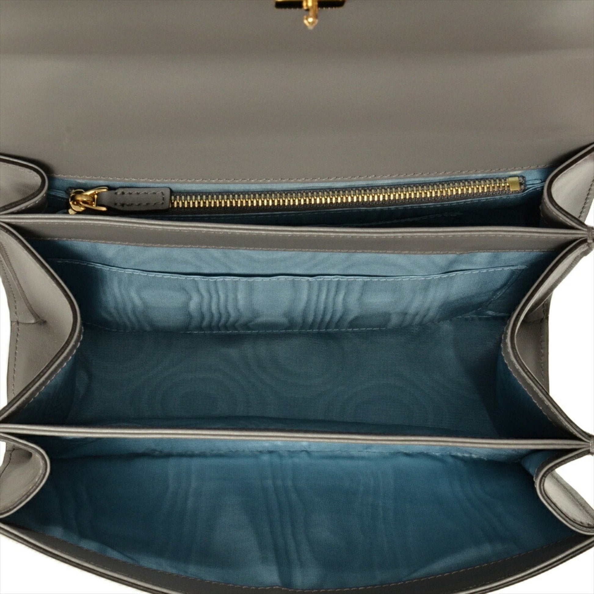 Gucci Gray Leather Shoulder Bag