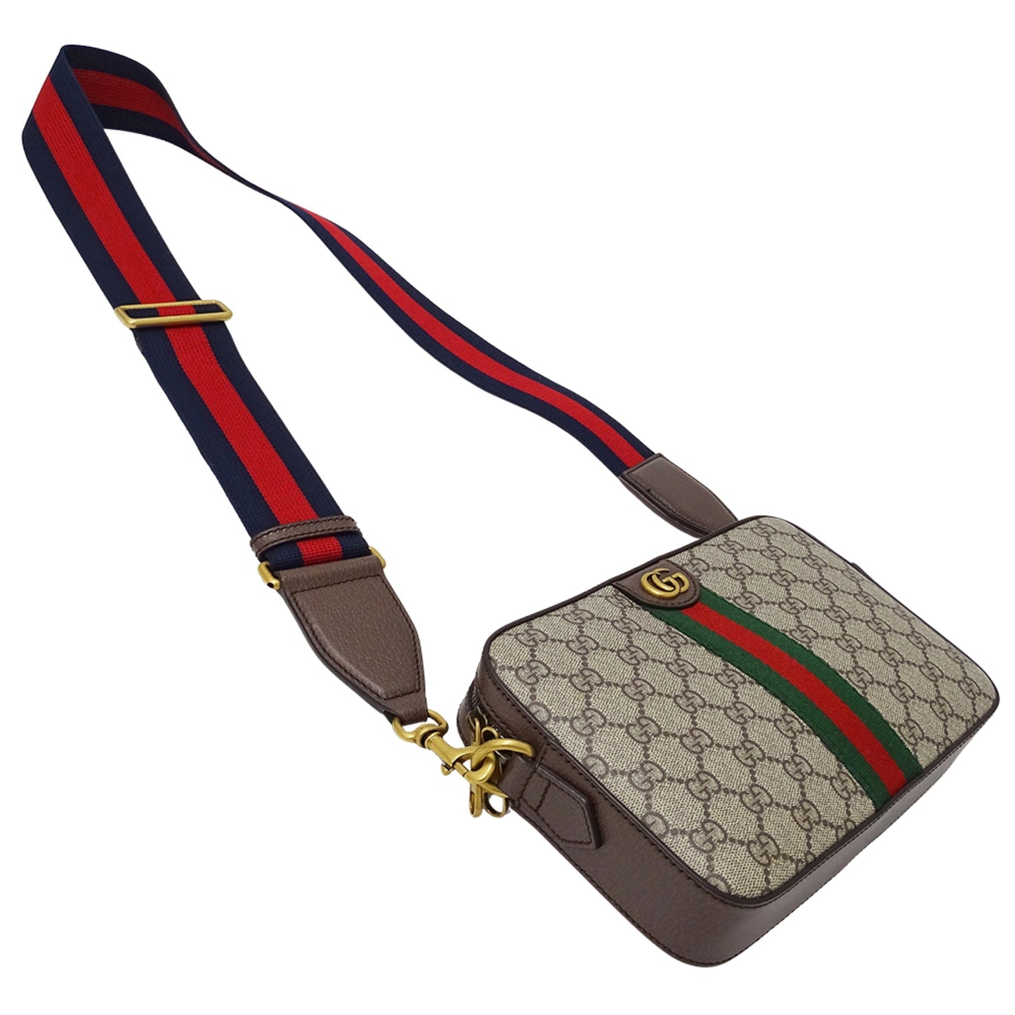 Gucci Beige Brown Gg Supreme Canvas Clutch Bag Shoulder Bag